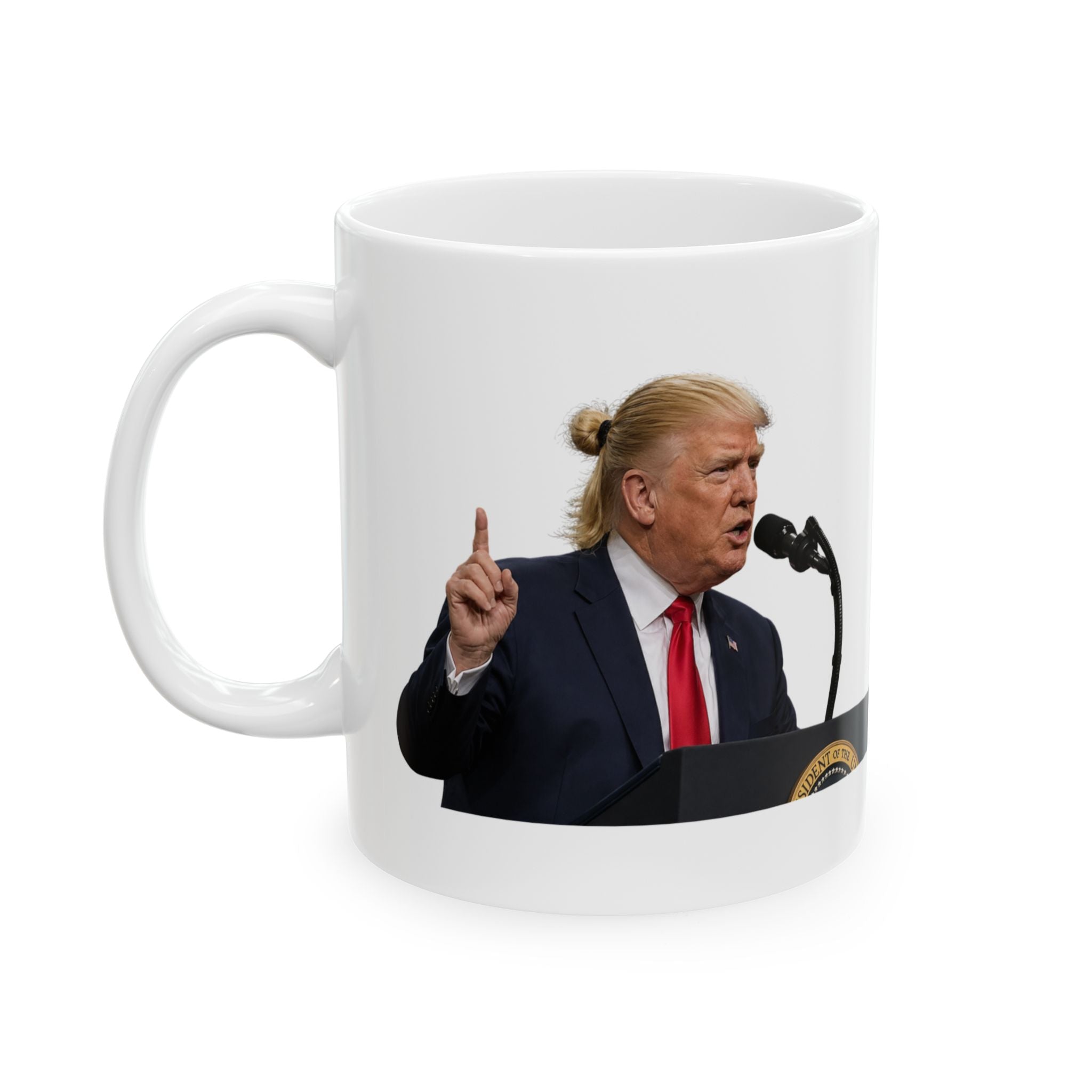 Funny Trump iconic Haaland Hair Style Parody Coffee Mug Unique Gift Tea Cup 11oz