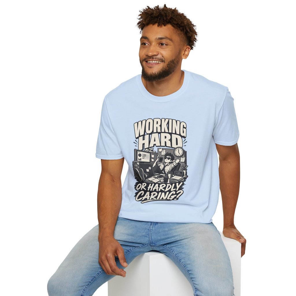 Funny Dark Humor Tshirt — Funny Office Tshirt Dark Humor Graphic Tee Unique Coworker Gift WORKING HARD Shirt