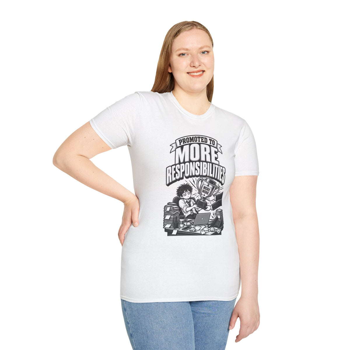 Funny Dark Humor Tshirt — Funny Office Tshirt Dark Humor Graphic Tee Unique Coworker Gift PROMOTED TO MORE RESPONSIBILITIES Shirt