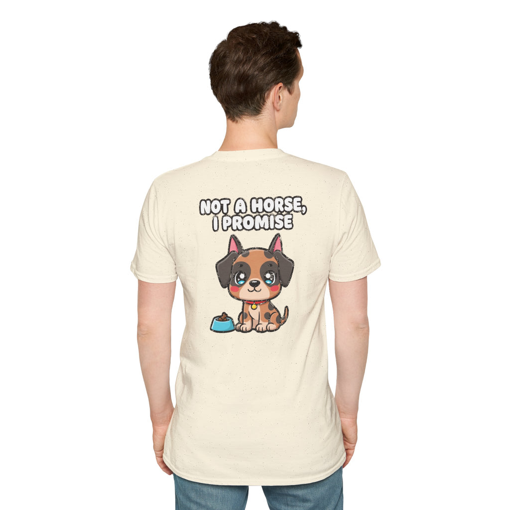 Cute Great Dane Shirt Not A Horse, I Promise Funny Dog Lover Unisex Softstyle Tee Gift