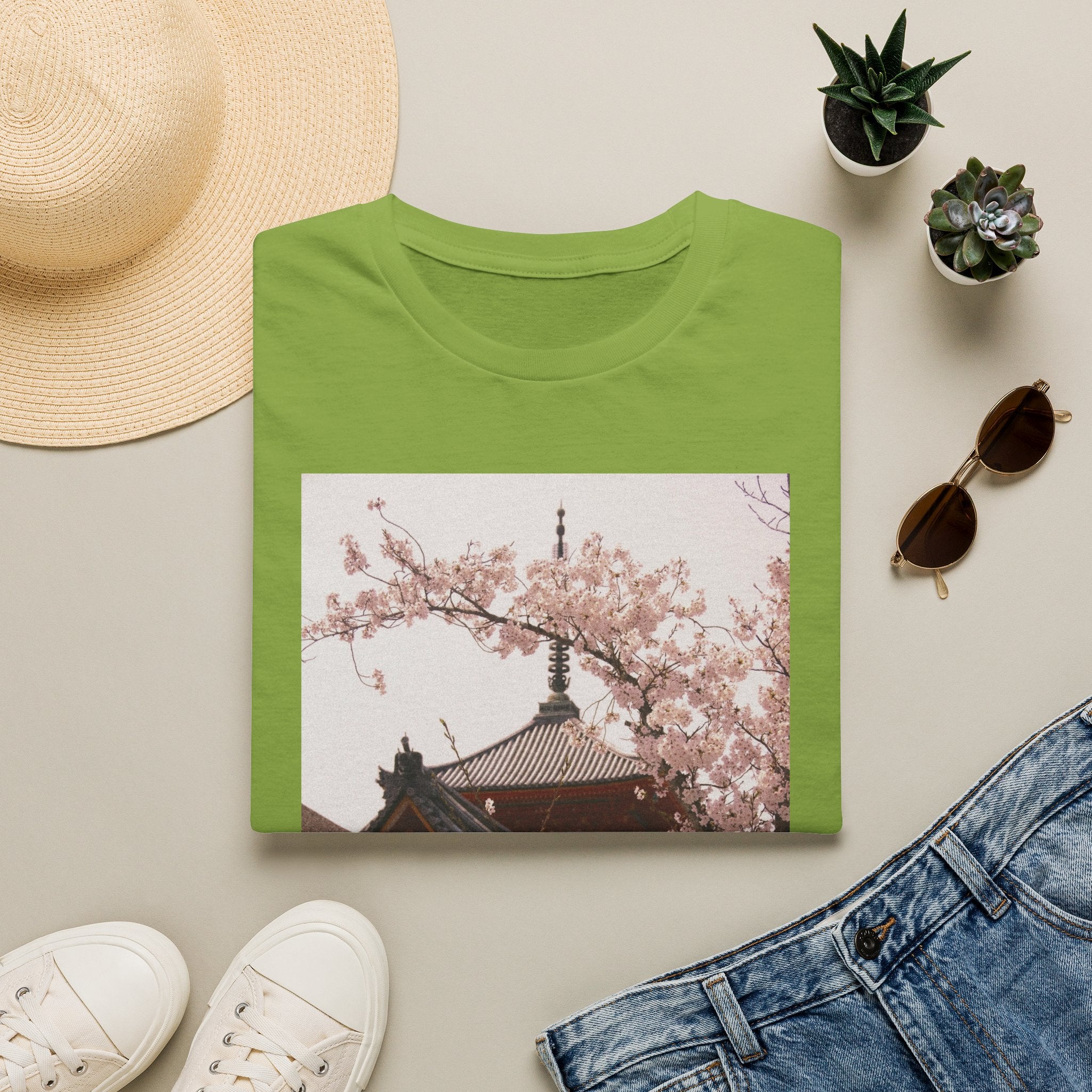 Japanese Art Shirt Sakura Cherry Blossom Japan's Flower Unisex Softstyle T-Shirt