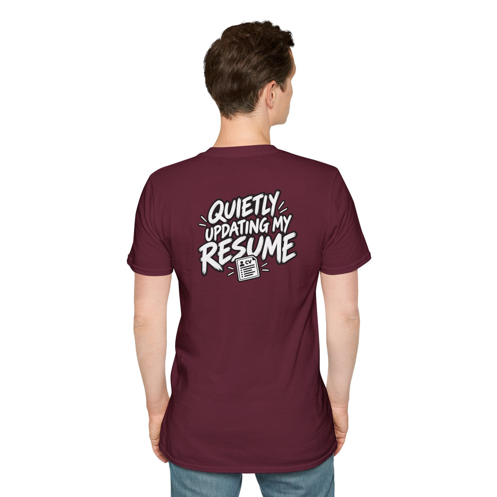 Funny Dark Humor Shirt Quietly Updating My Resume Funny Office Tee Unique Gift