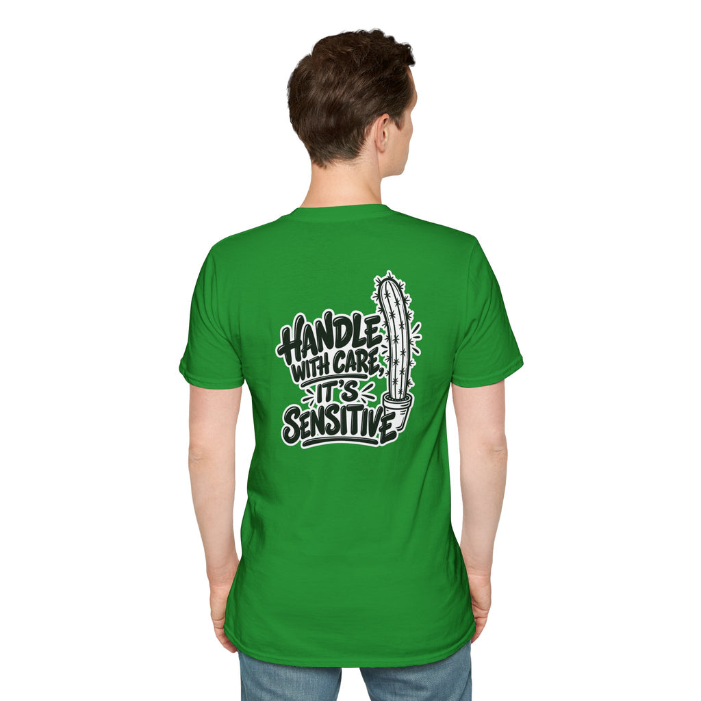 Dark Humor Funny Plant Shirt Handle With Care It's Sensitive Novelty Cactus Tshirt Tee Unique Gift