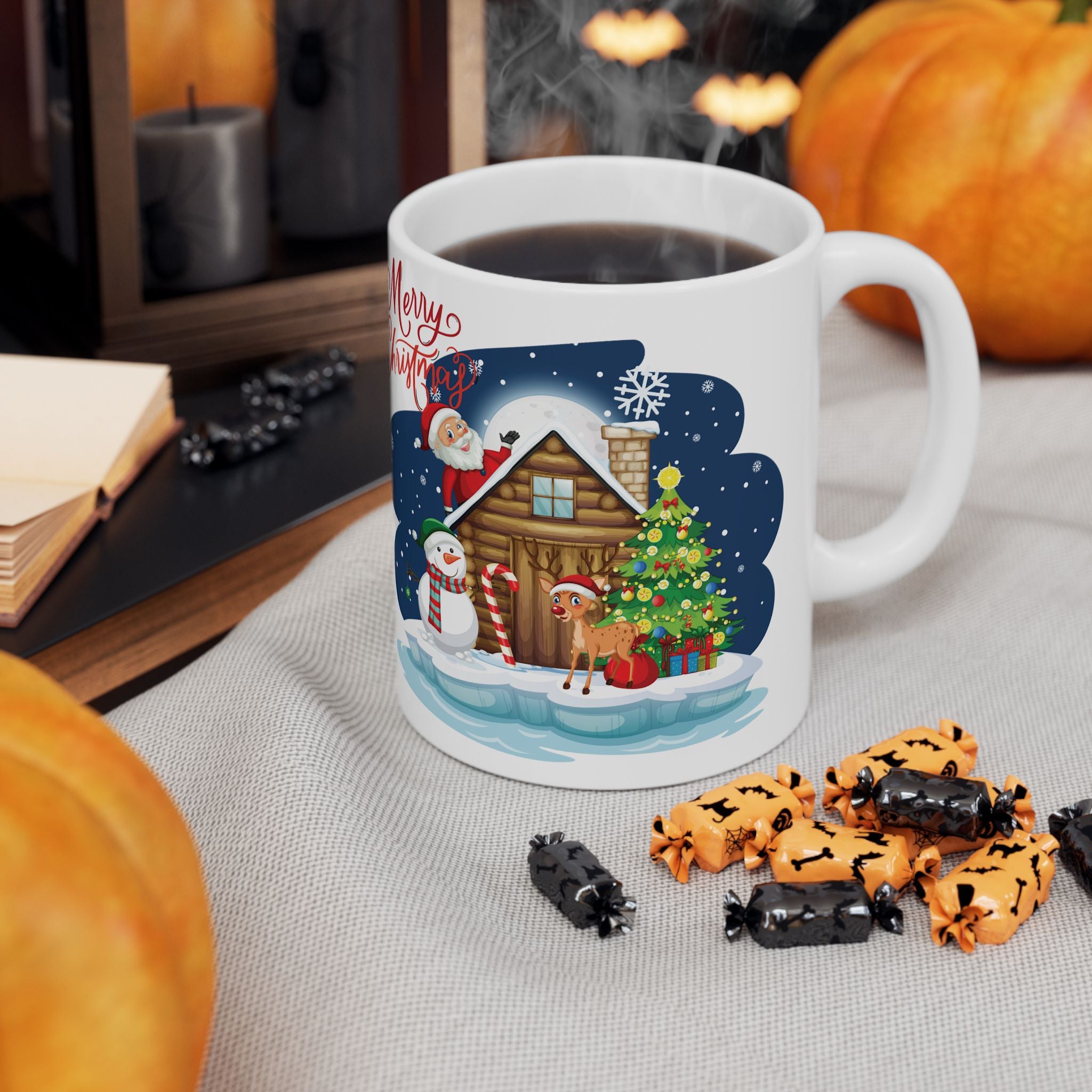 Christmas Mug Funny Santa Claus Mug Unique Cute Coffee Cup Deer Snowman Gift Kid 11oz