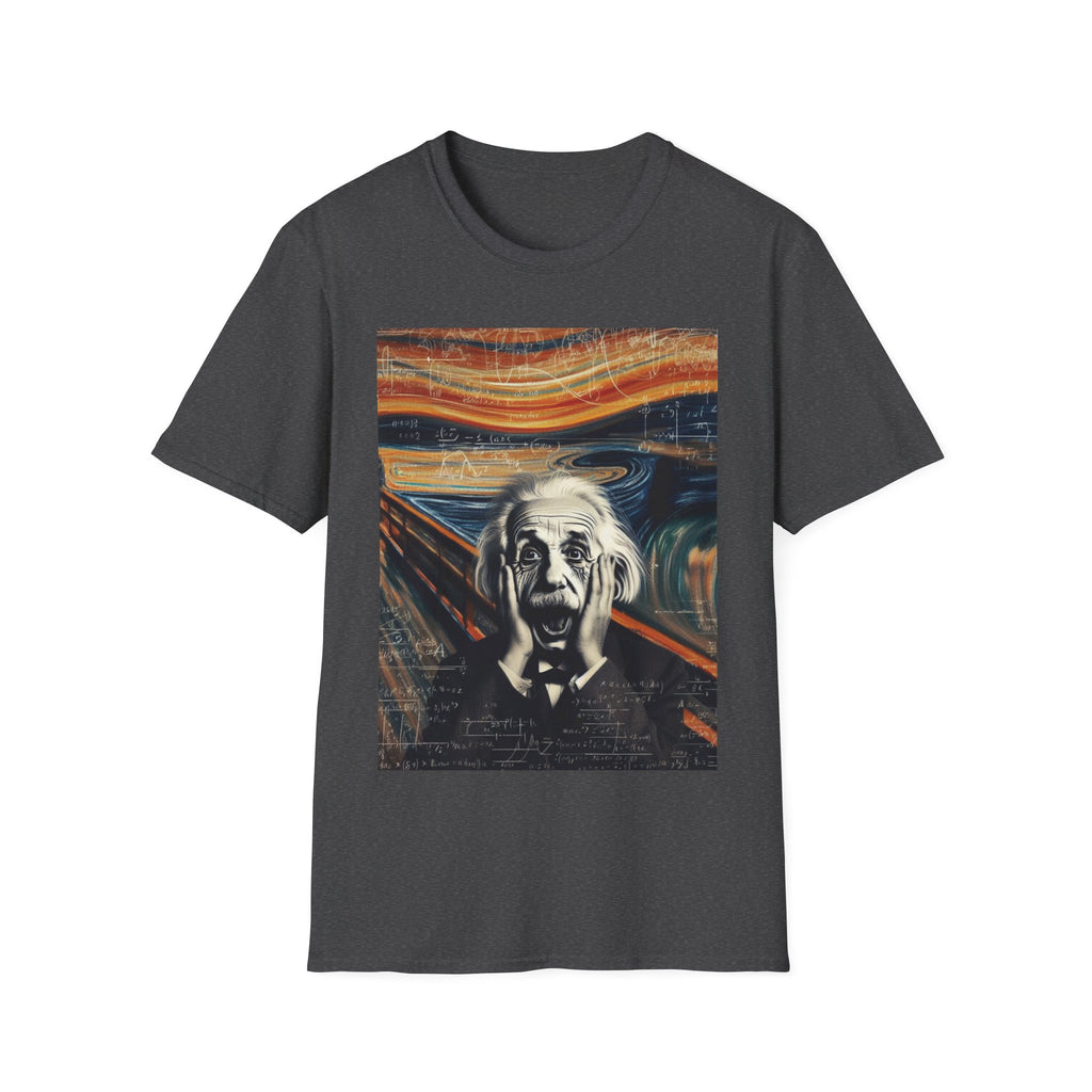 Funny Einstein Unisex Softstyle T-Shirt Edvard Munch Scream Cotton Gift Men Lady