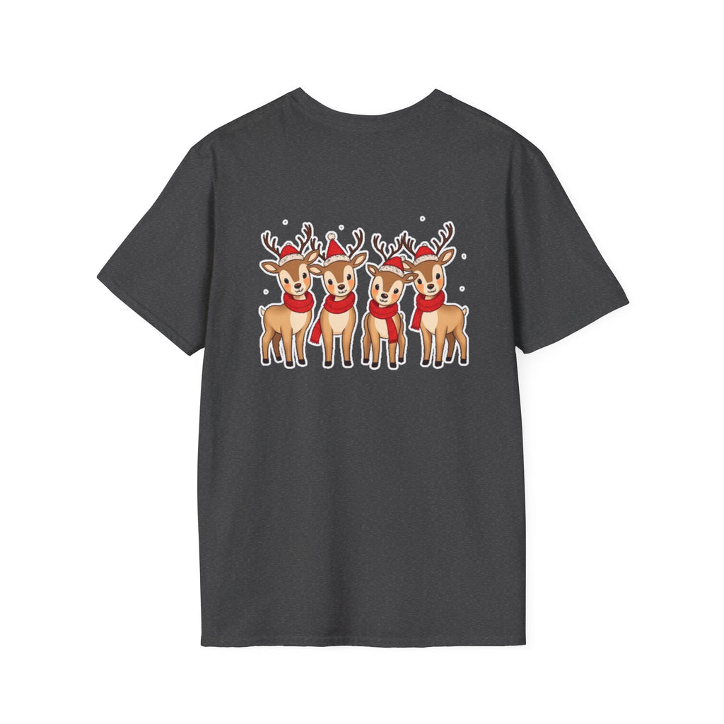 Christmas Reindeer Family T-Shirt | Cute Cartoon Holiday Design Unique Holiday Gift Shirt