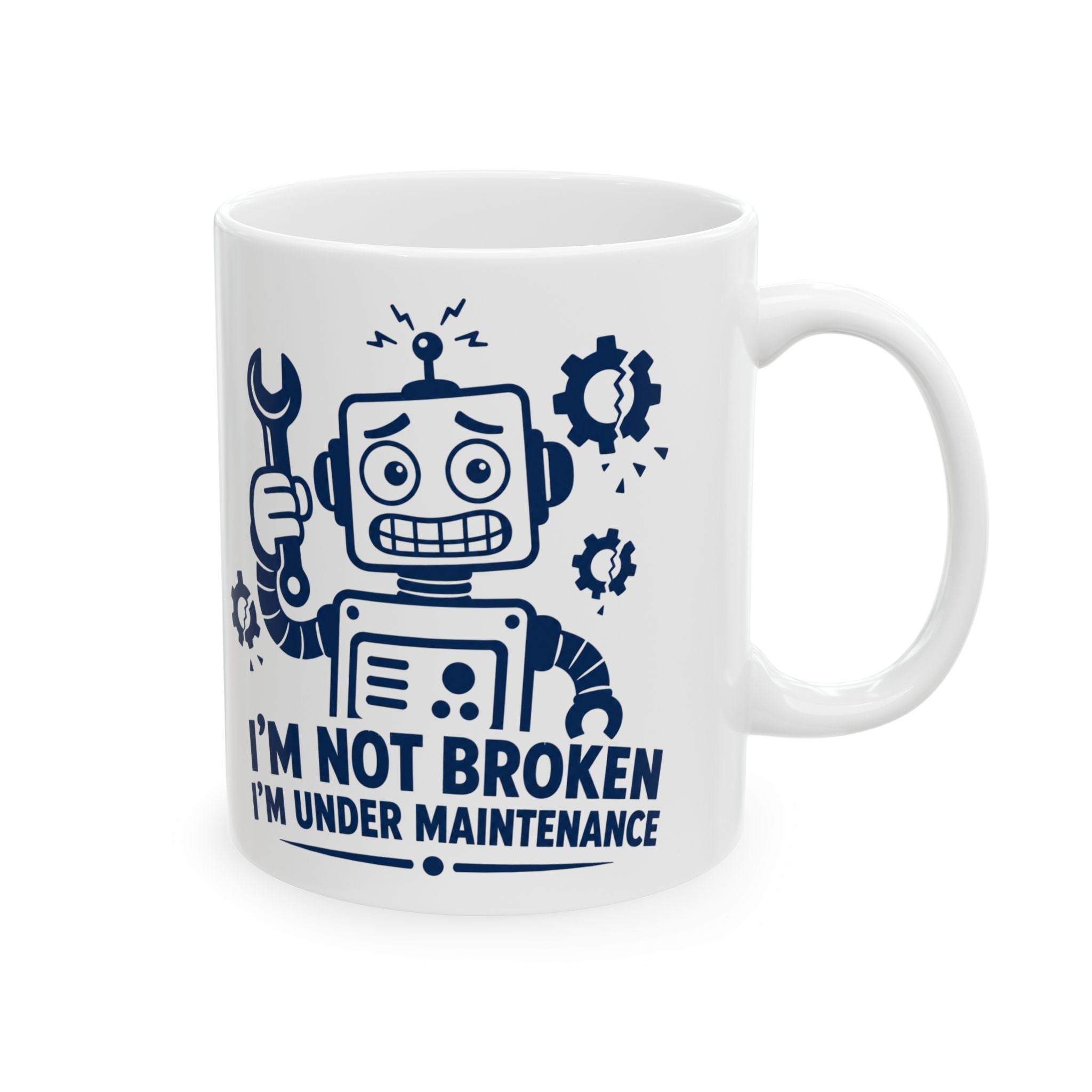 Funny AI Robot Mug Programmer Coding Humor Software Engineer Gift 11oz Coffee Cup Best Gift Coworkers Office