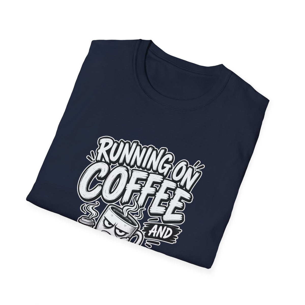 Funny Dark Humor Tshirt — Funny Office Tshirt Dark Humor Graphic Tee Unique Coworker Gift  RUNNING ON COFFEE AND PASSIVE AGGRESSION Shirt
