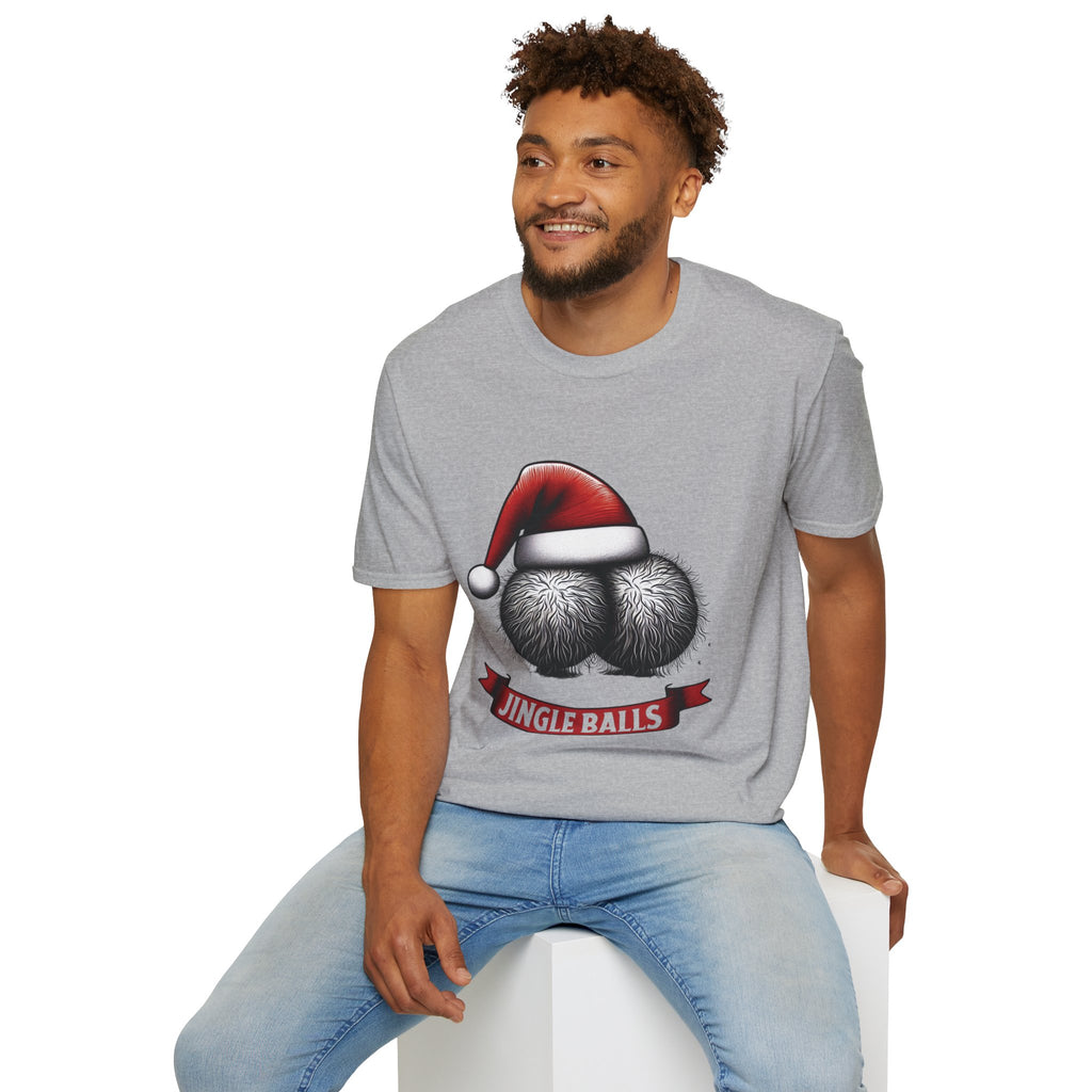 Tshirt Jingle Balls Funny Christmas T-Shirt Xmas Gift Tops Unisex Softstyle 2027