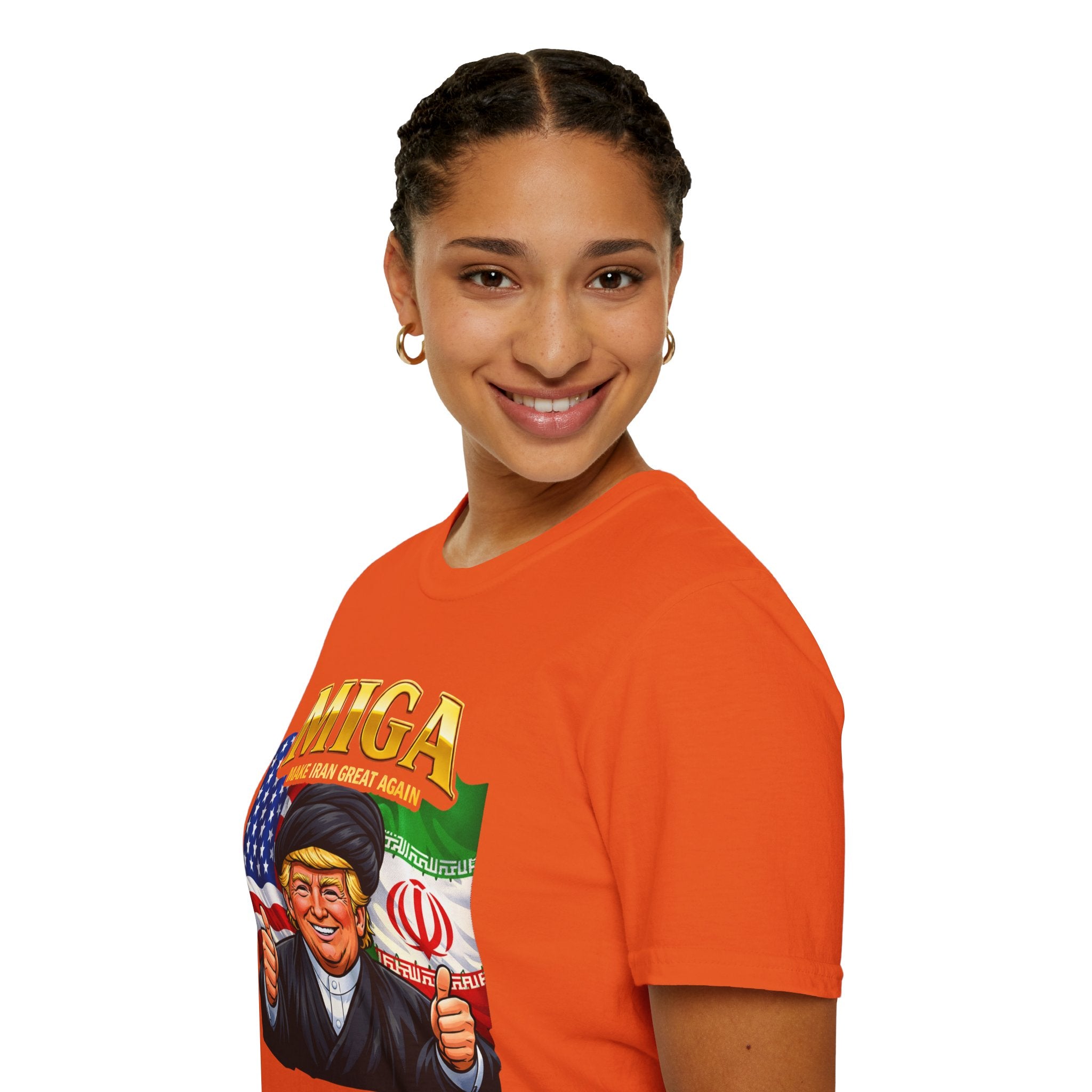 Funny Trump Iranian Flag Shirt Make Iran Great Again MIGA Softstyle T-Shirt Best