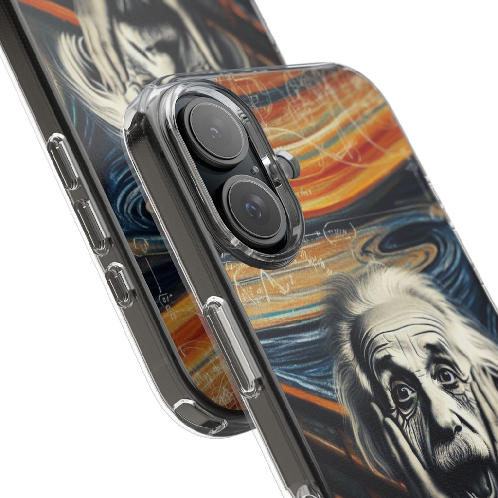Funny Einstein Clear Phone Cases Edvard Munch Scream Unique iPhone Samsung Cases