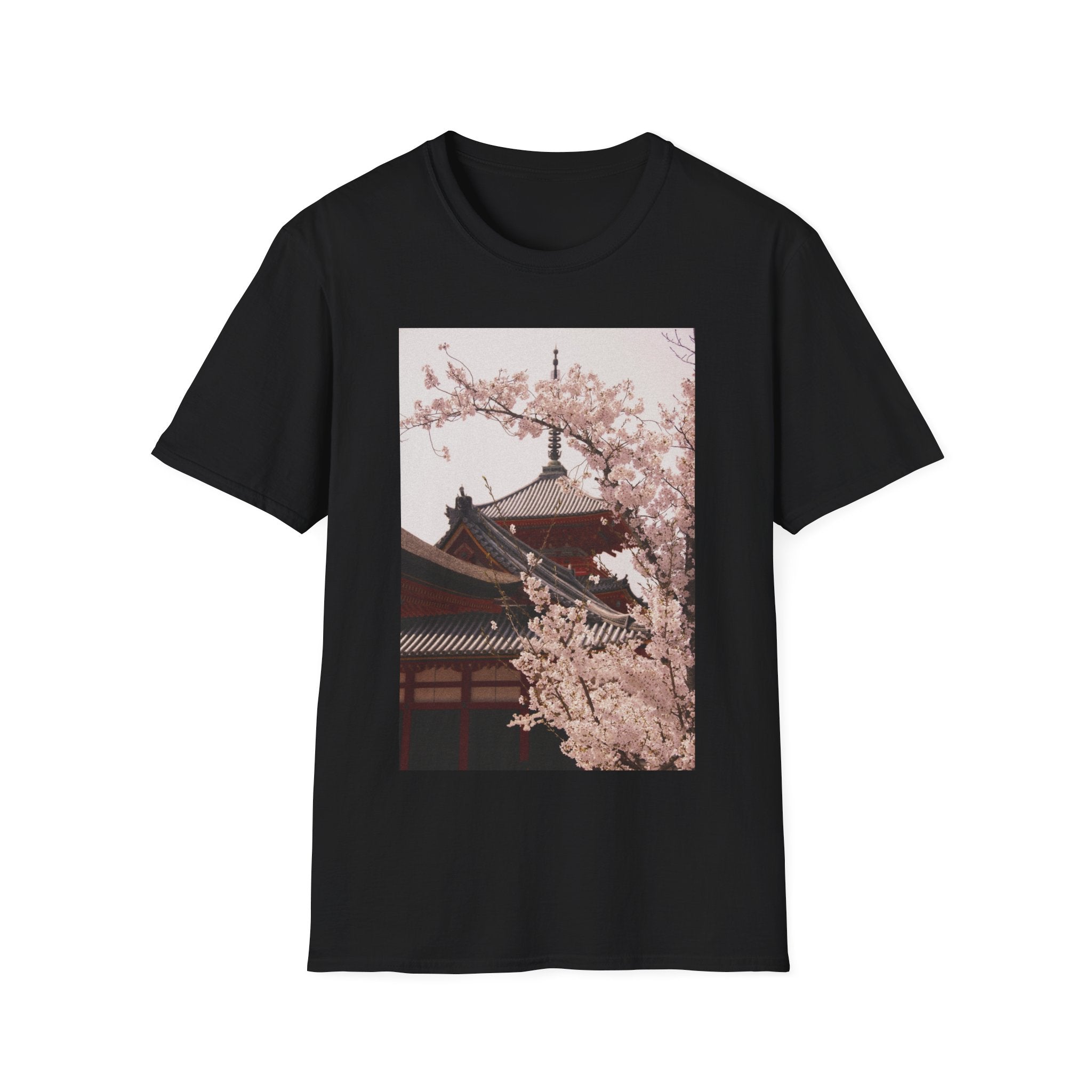 Japanese Art Shirt Sakura Cherry Blossom Japan's Flower Unisex Softstyle T-Shirt