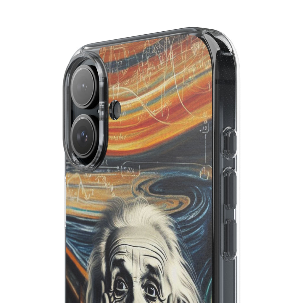 Funny Einstein Clear Phone Cases Edvard Munch Scream Unique iPhone Samsung Cases