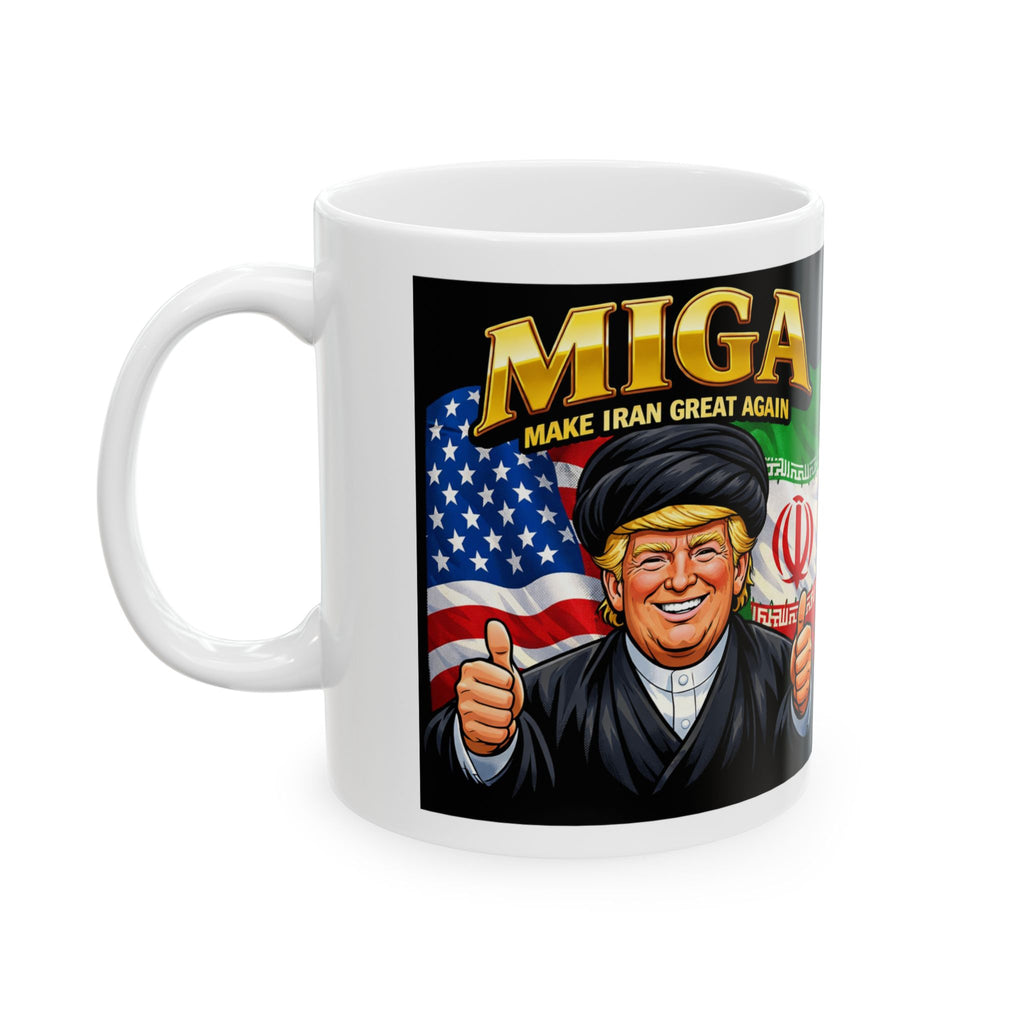 Funny Trump Iranian Flag Mug Make Iran Great Again MIGA Ceramic Mug Coffee Cup