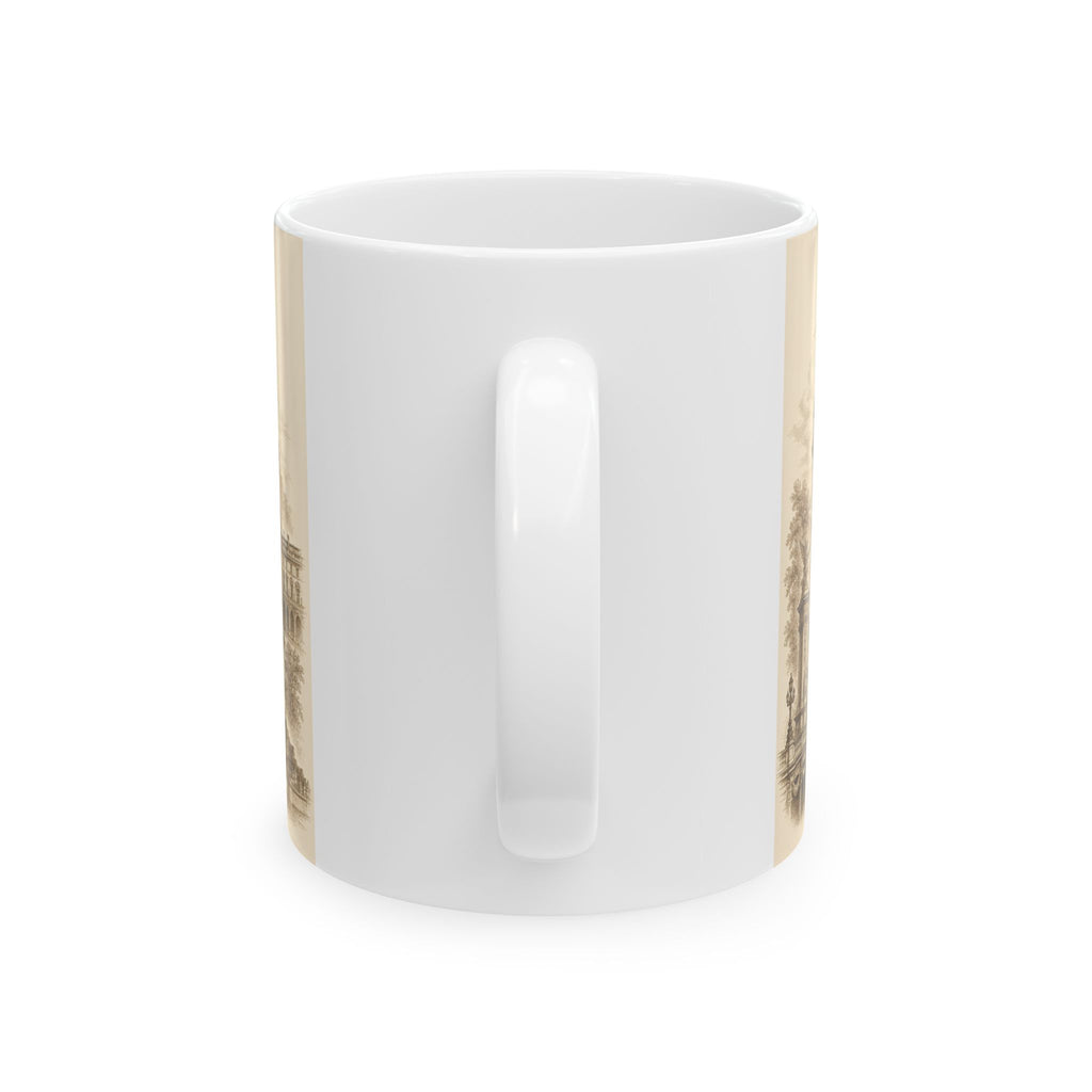 Ceramic Travel Mug French Landmarks Mug — Eiffel Tower Notre Dame Versailles Coffee Cup Gift 11oz 15oz