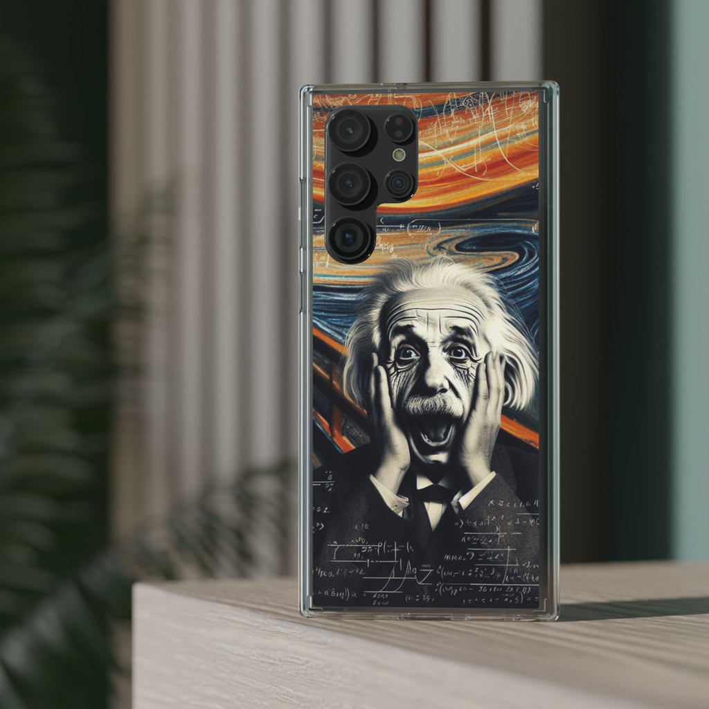 Funny Einstein Clear Phone Cases Edvard Munch Scream Unique iPhone Samsung Cases