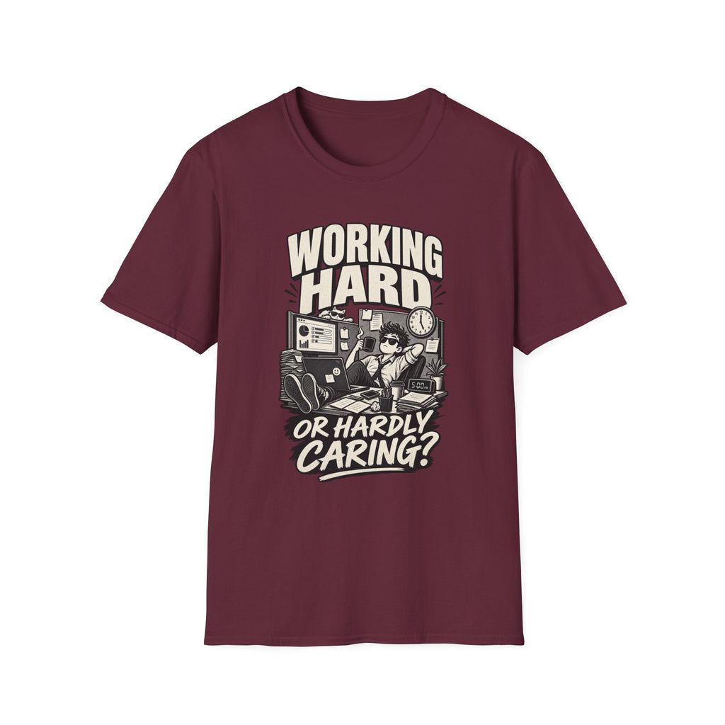 Funny Dark Humor Tshirt — Funny Office Tshirt Dark Humor Graphic Tee Unique Coworker Gift WORKING HARD Shirt
