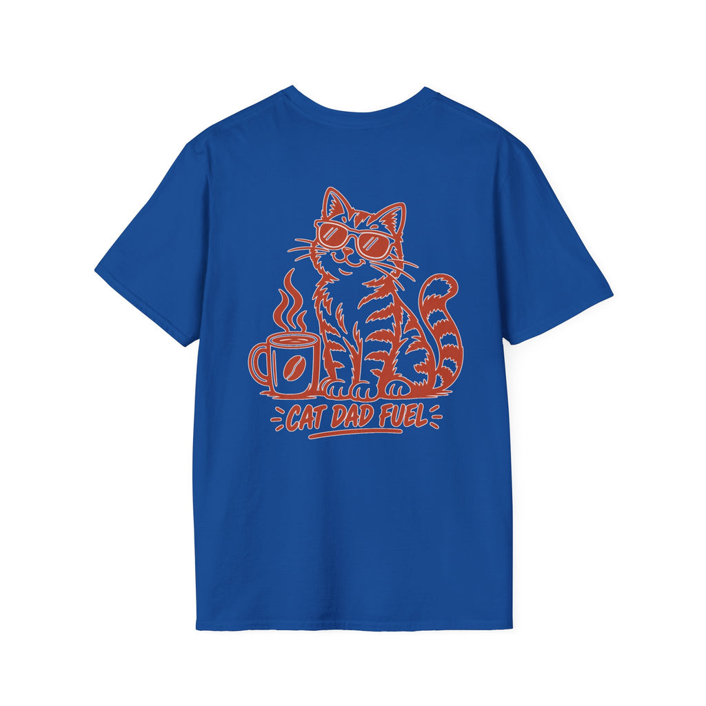 Cat Dad Shirt Cat Dad Fuel Funny Coffee Cat Lover Graphic Tee Unique Gift Funny Tshirt