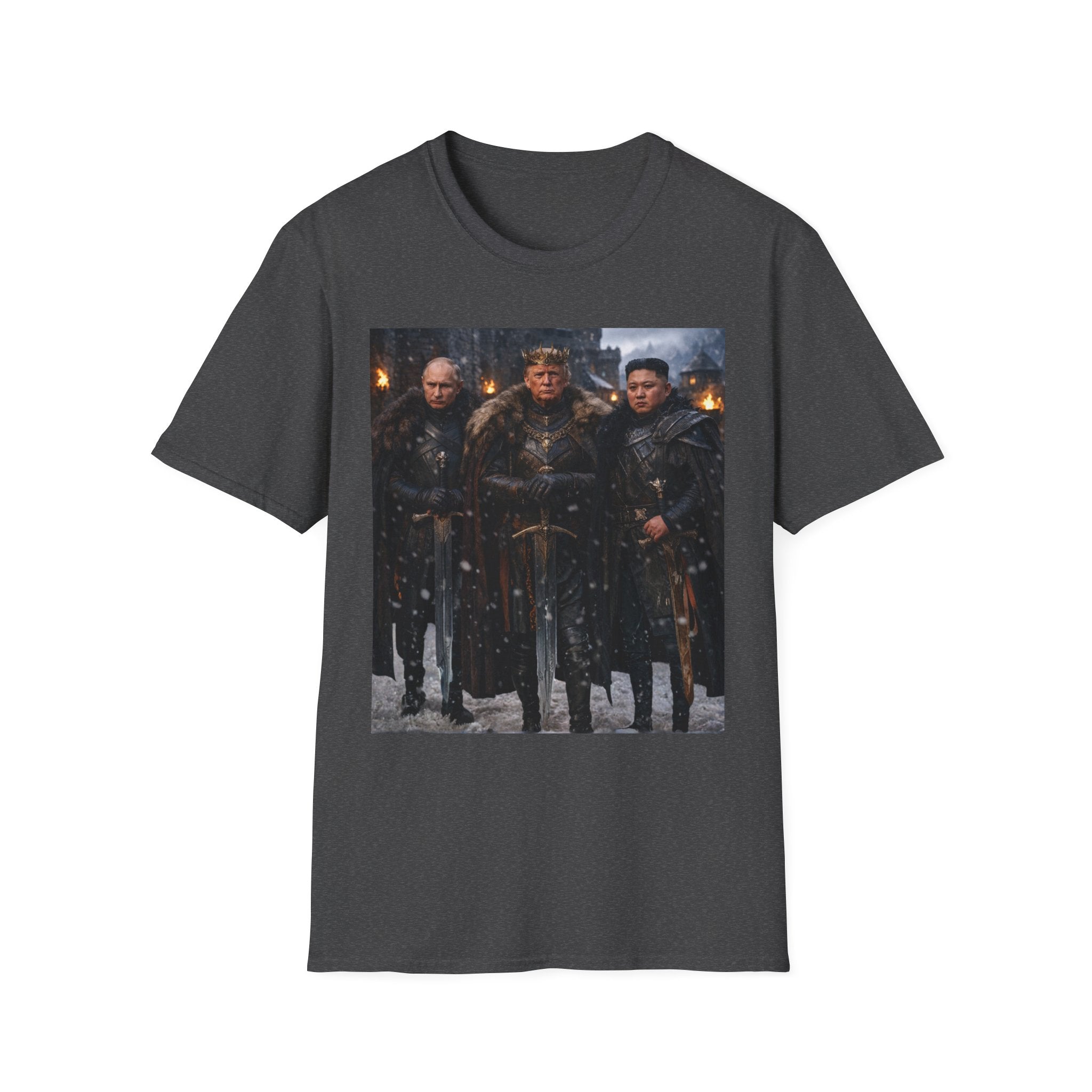 Funny Trump Putin Kim Jong Unique T-Shirt Artwork Throne Unisex Softstyle Tshirt