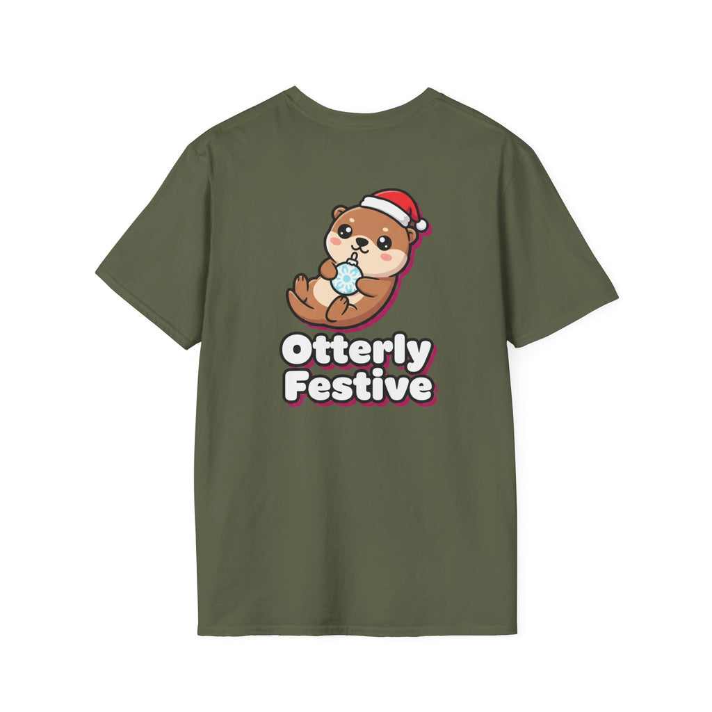 Cute Christmas Shirt Otterly Festive Funny Animal Unisex Softstyle Tee Christmas Gift