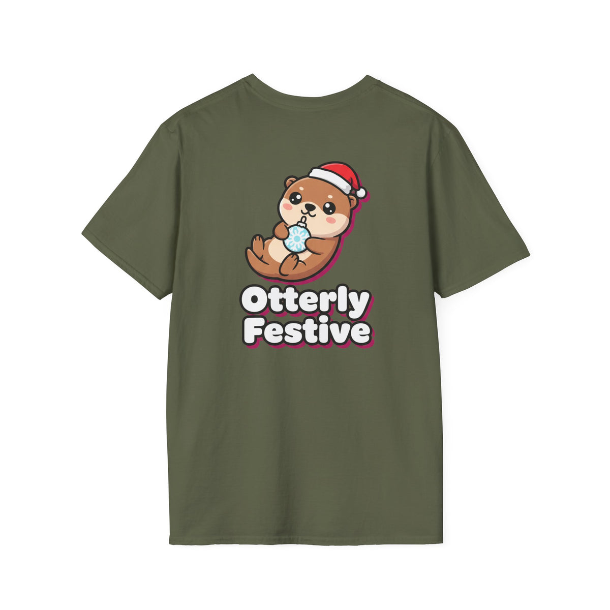 Cute Christmas Shirt Otterly Festive Funny Animal Unisex Softstyle Tee Christmas Gift