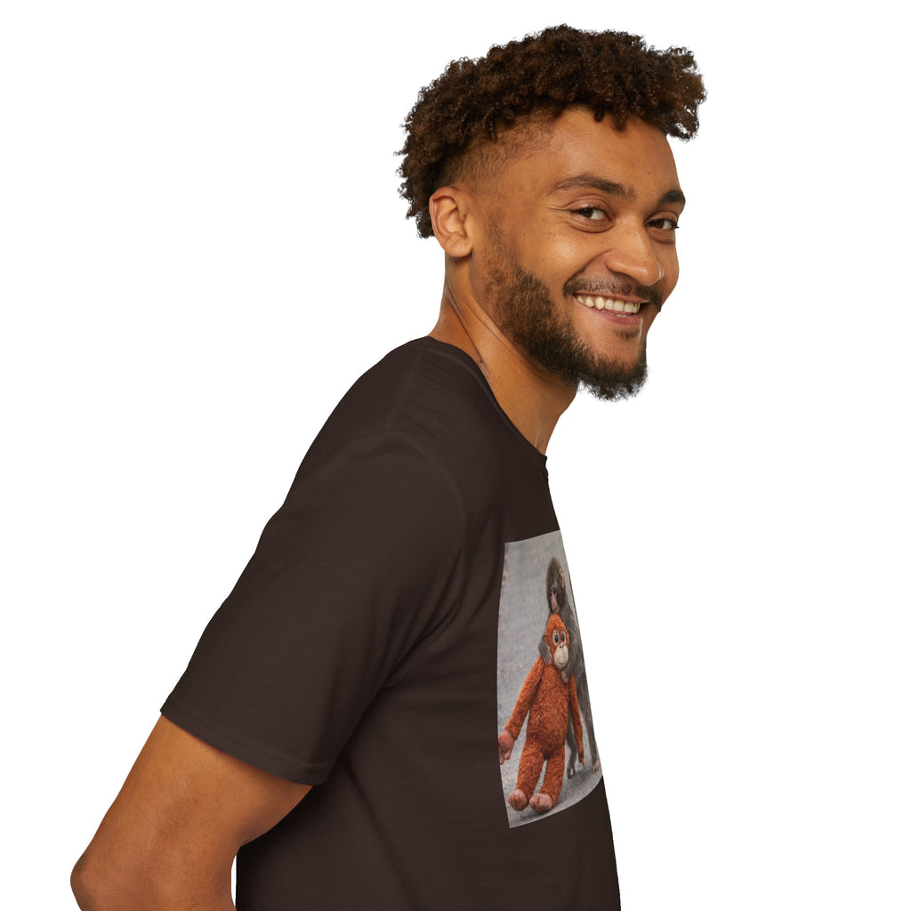 Funny Punch Monkey Viral Animal Tshirt Cute Trendy Unisex Softstyle T-Shirt Gift