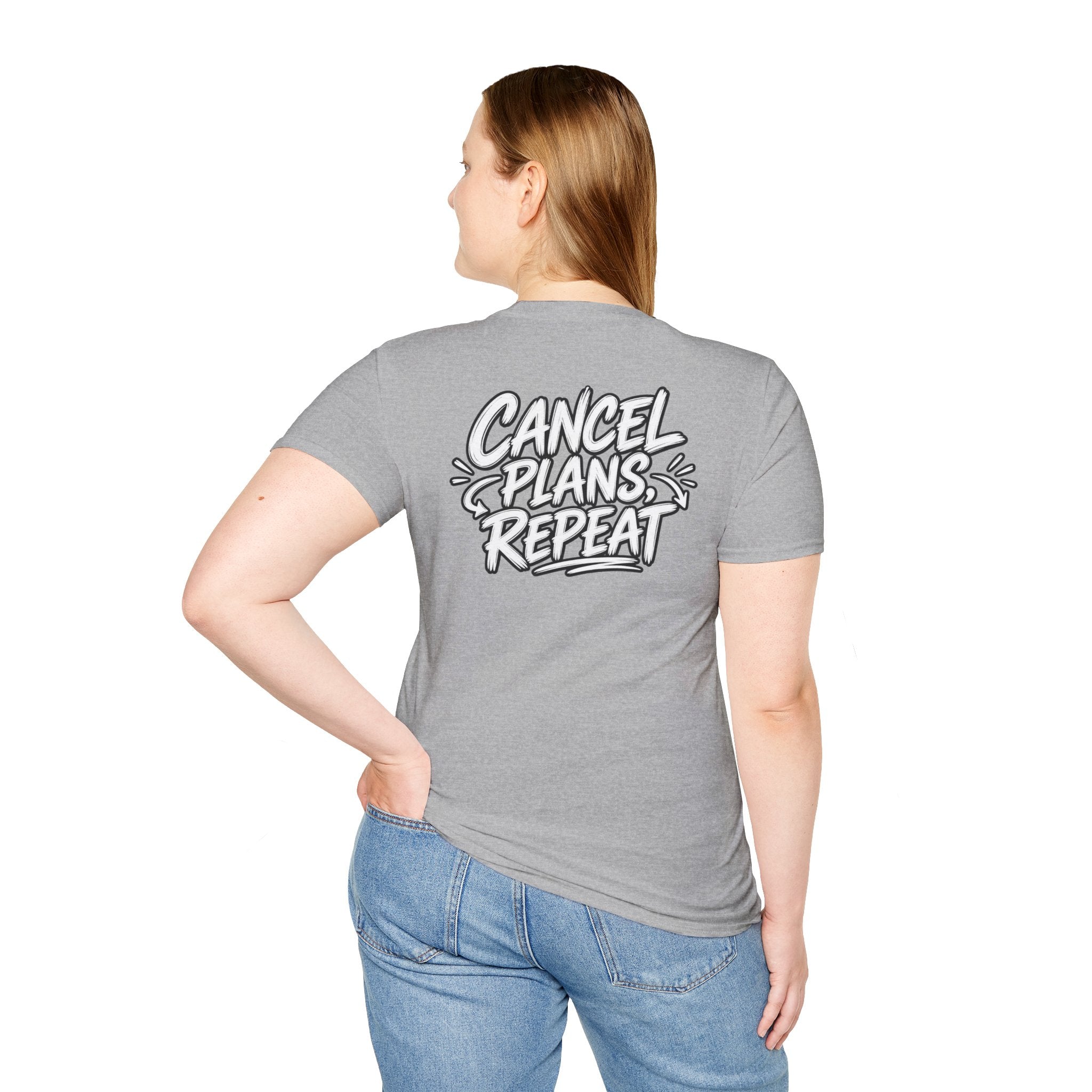 Introvert Shirt Cancel Plans Repeat Funny Dark Humor Sarcastic Graphic Tee Funny Office Tshirt