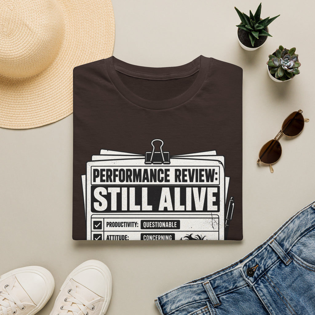 Funny Dark Humor Tshirt — Funny Office Tshirt Dark Humor Graphic Tee Unique Coworker Gift STILL ALIVE Shirt