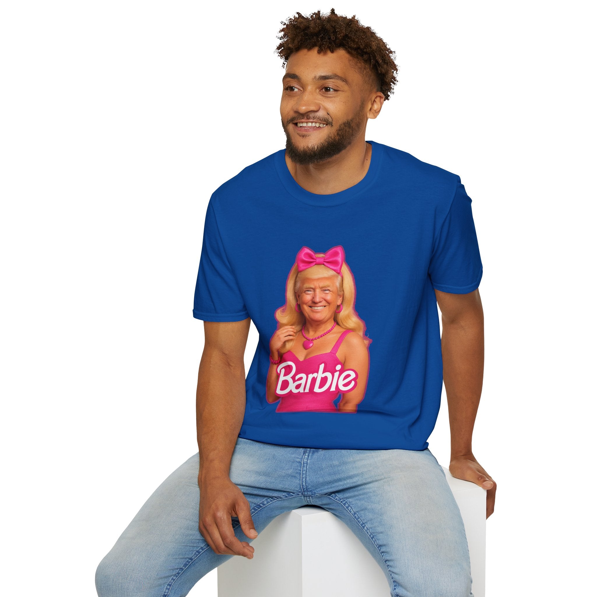 Funny Unique Donald Trump Barbie Unisex T-Shirt Best Gag Gift Cotton Print Soft