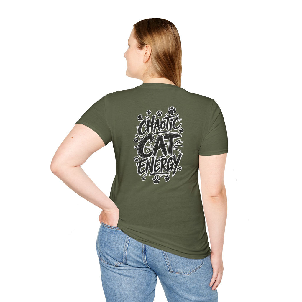 Funny Cat Shirt Chaotic Cat Energy Sarcastic Cat Lover Graphic Tee Cat Lover Graphic Tee Dark Humor Tee Unique Gift Funny Tshirt