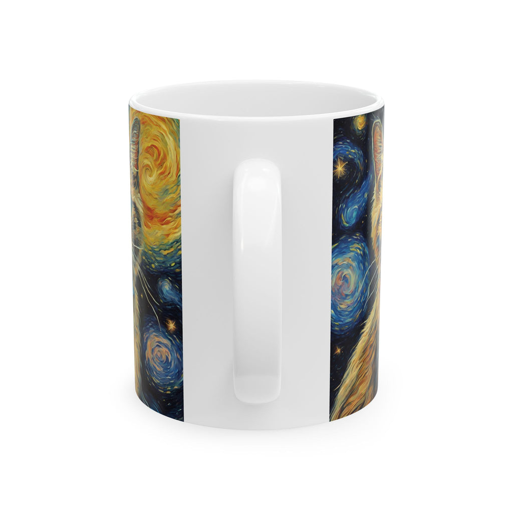 Cat For Mom Lover Van Gogh Art Funny Coffee Tea Ceramic Mug Office Work Cup Gift