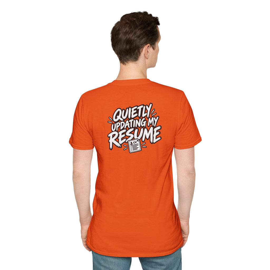 Funny Dark Humor Shirt Quietly Updating My Resume Funny Office Tee Unique Gift