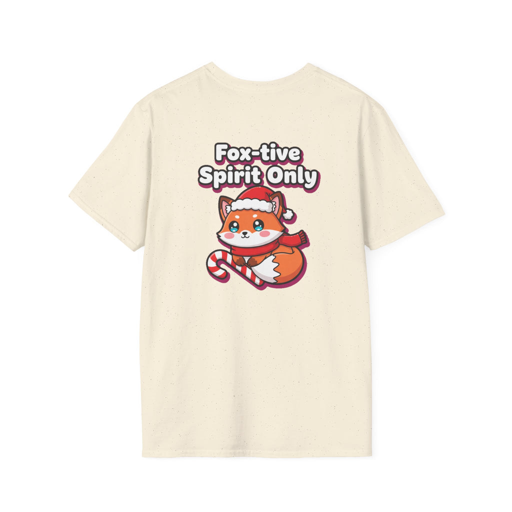 Cute Christmas Shirt Foxtive Spirit Only Funny Animal Unisex Softstyle Tee Christmas Gift