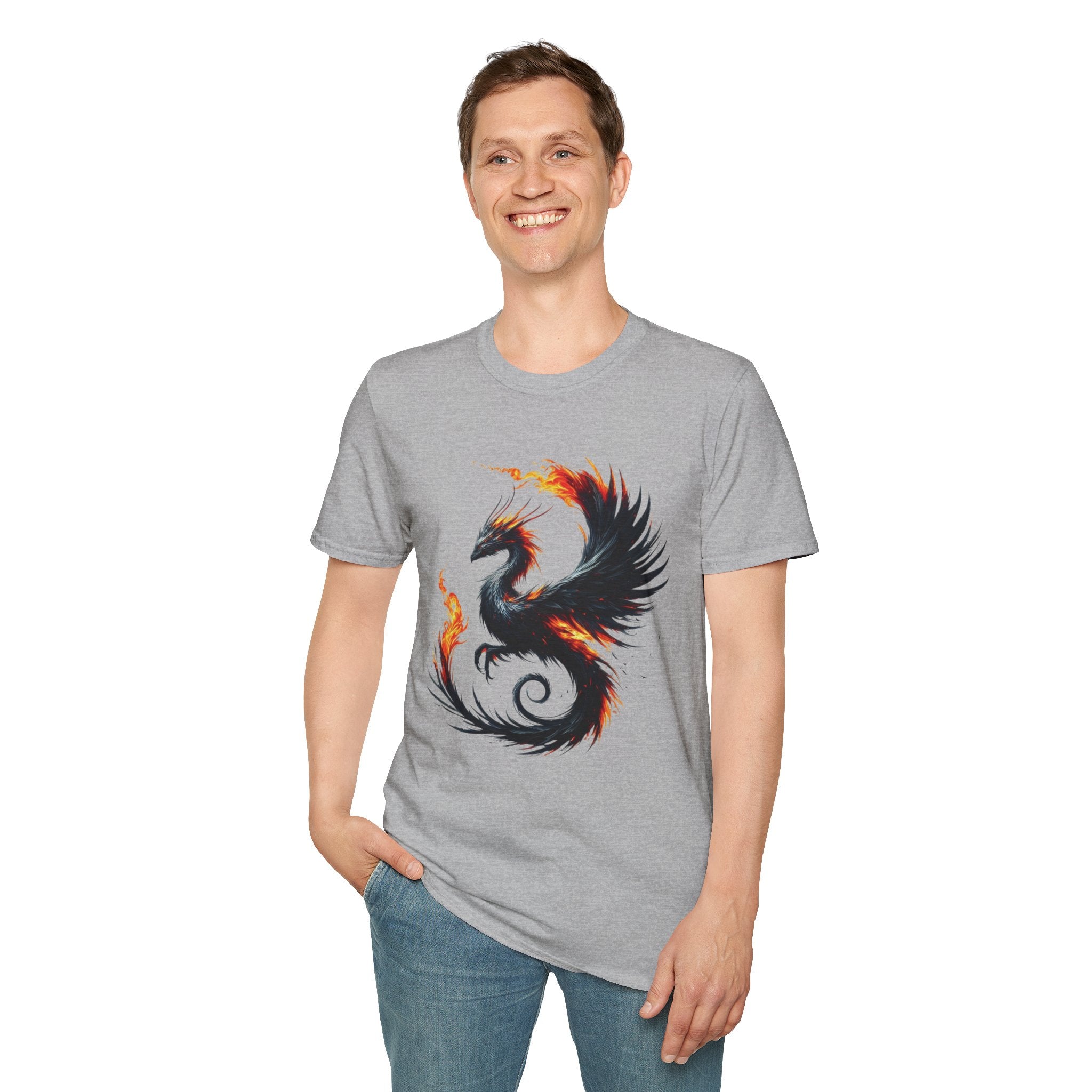 Dragon T-shirt Mens Graphic Tee Clothing Apparel Chinese Symbol Unisex Softstyle Unique Tshirt Best Gift