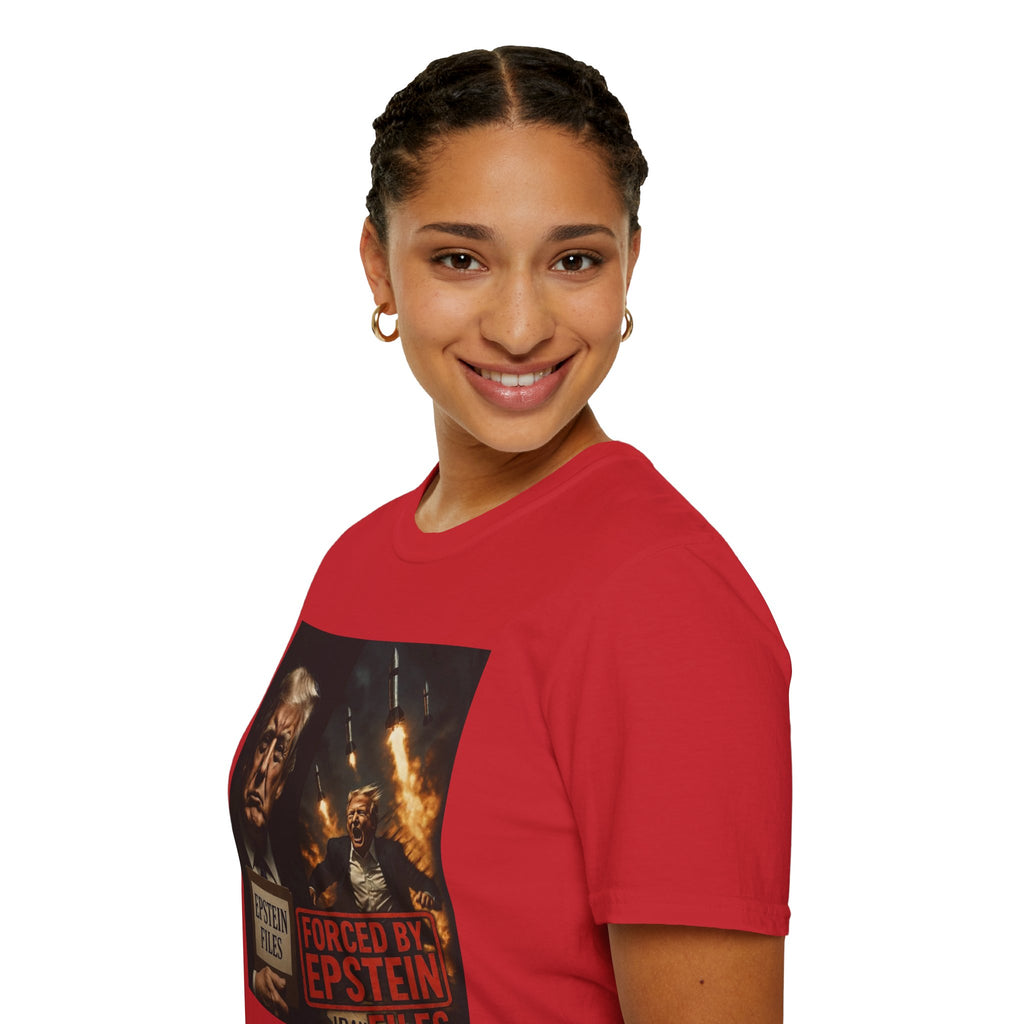 Funny Trump-Epstein T-Shirt Conspiracy Theory Unique Unisex Softstyle Tshirt