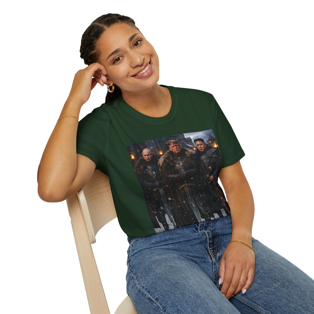 Funny Trump Putin Kim Jong Unique T-Shirt Artwork Throne Unisex Softstyle Tshirt