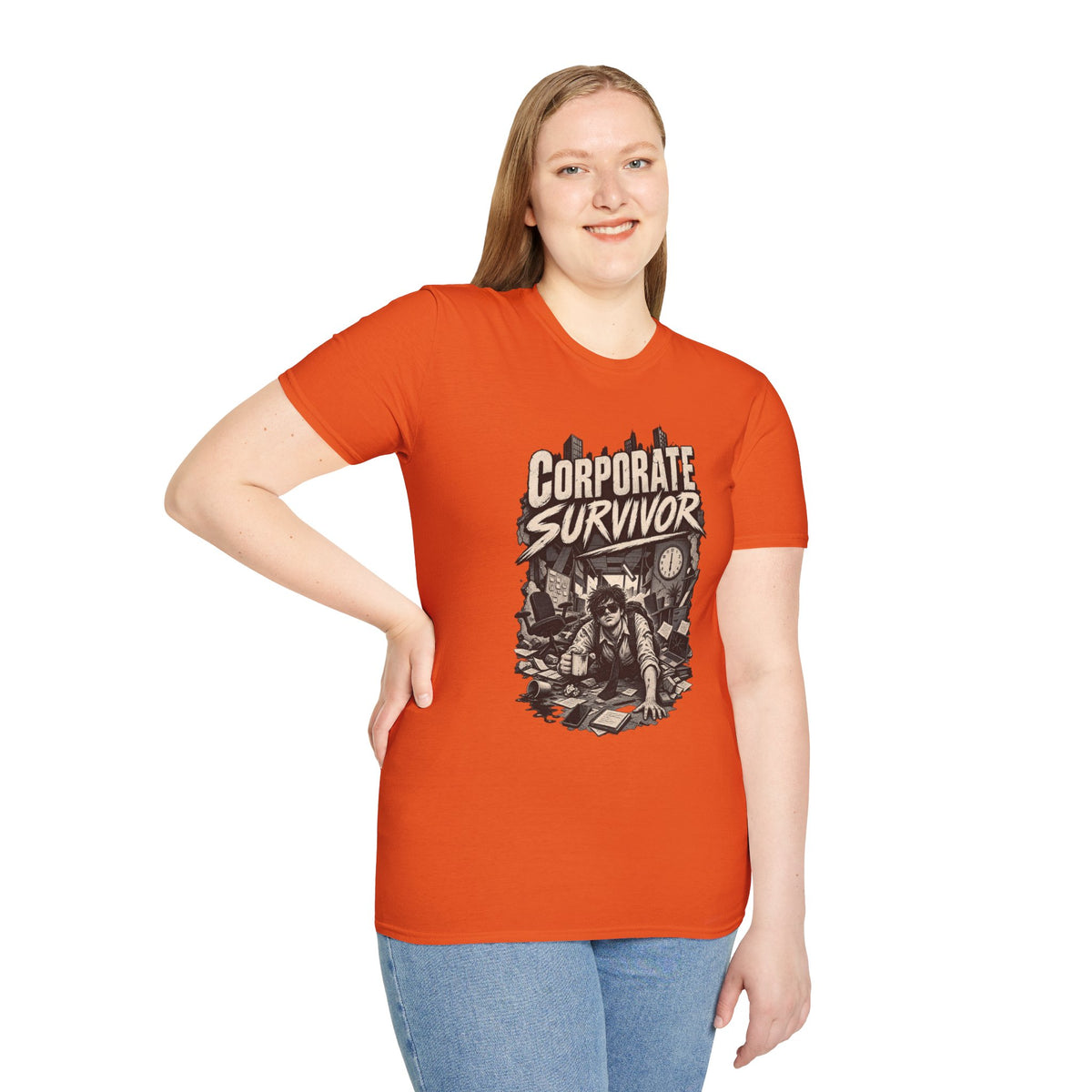 Funny Dark Humor Tshirt — Funny Office Tshirt Dark Humor Graphic Tee Unique Coworker Gift CORPORATE SURVIVOR Shirt