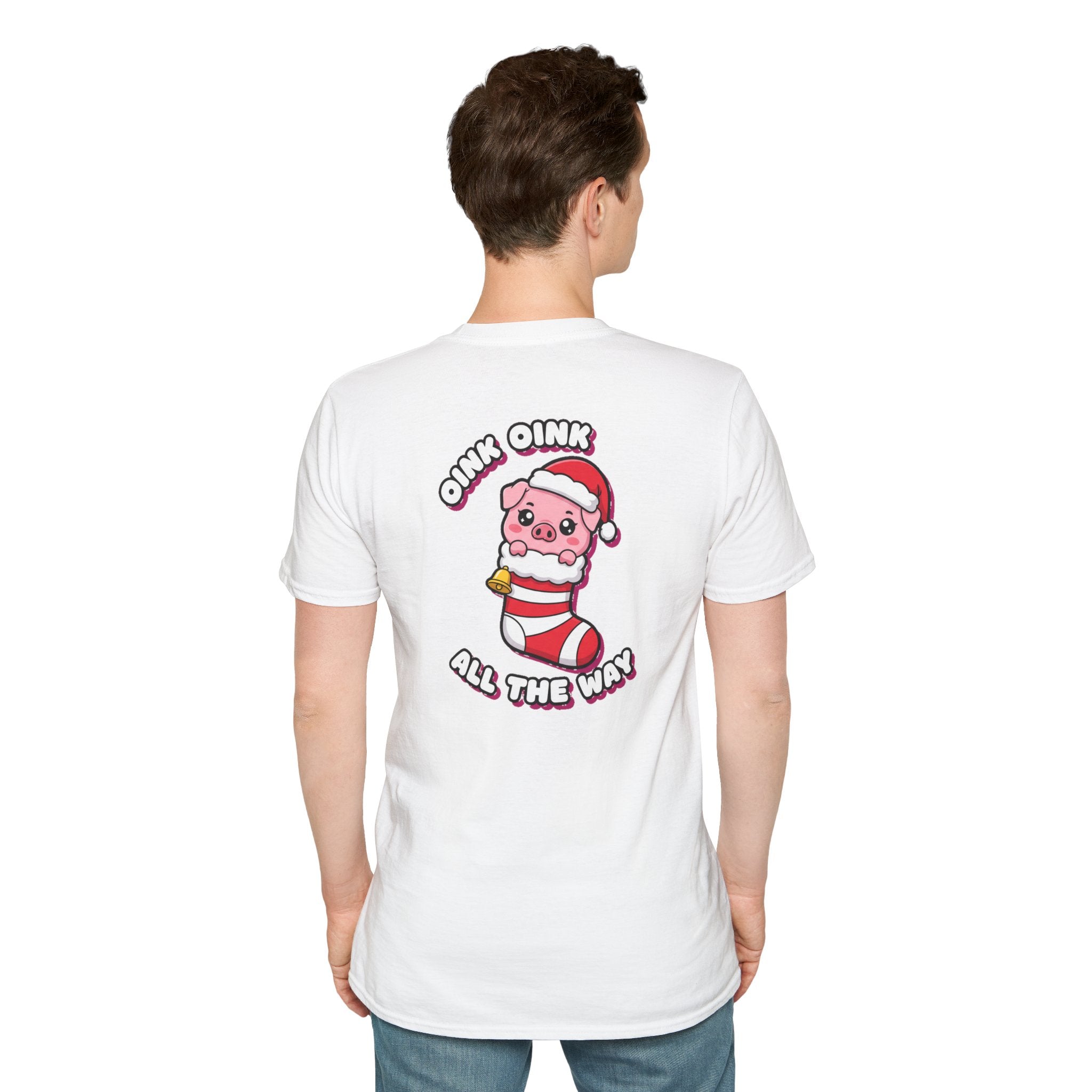 Oink Oink All The Way cute pig Christmas shirt