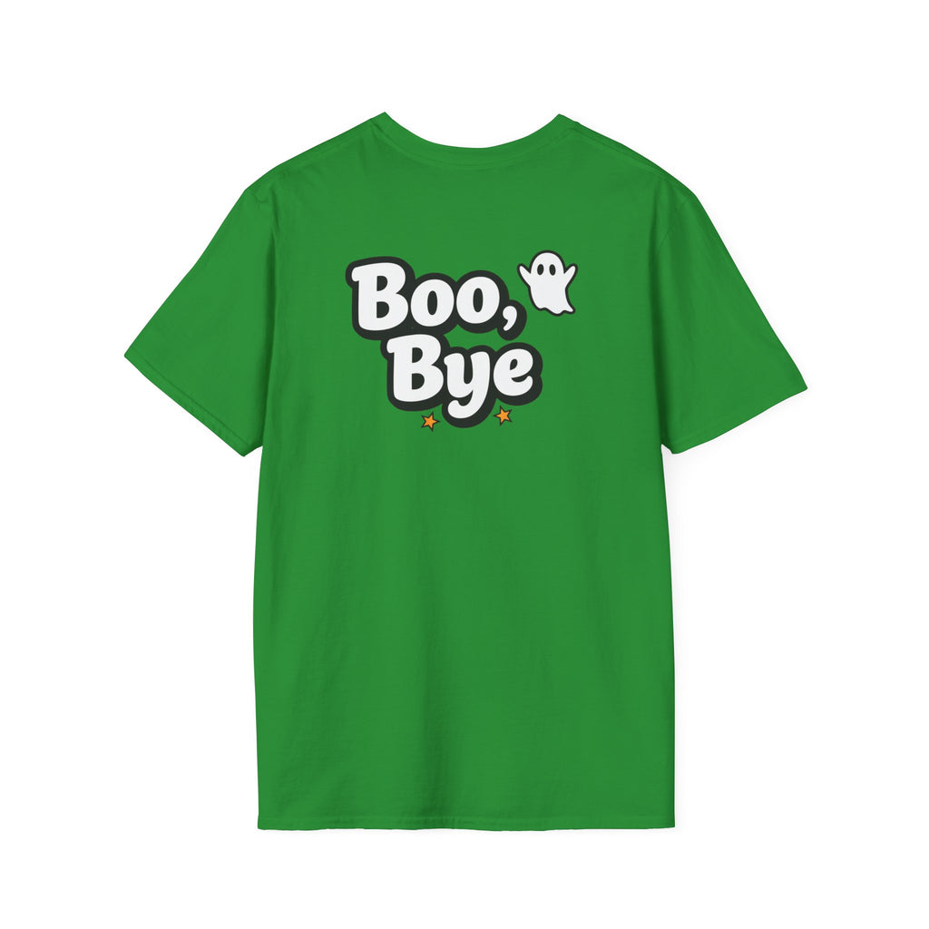 Dark Humor Halloween Shirt Boo Bye Funny Minimalist Ghost Sarcastic Unisex Softstyle Tee Adult Halloween Gift