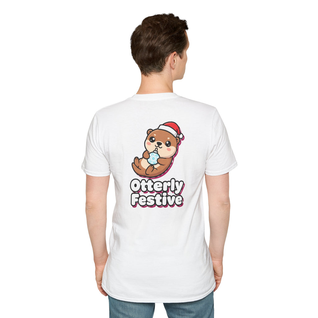 Cute Christmas Shirt Otterly Festive Funny Animal Unisex Softstyle Tee Christmas Gift