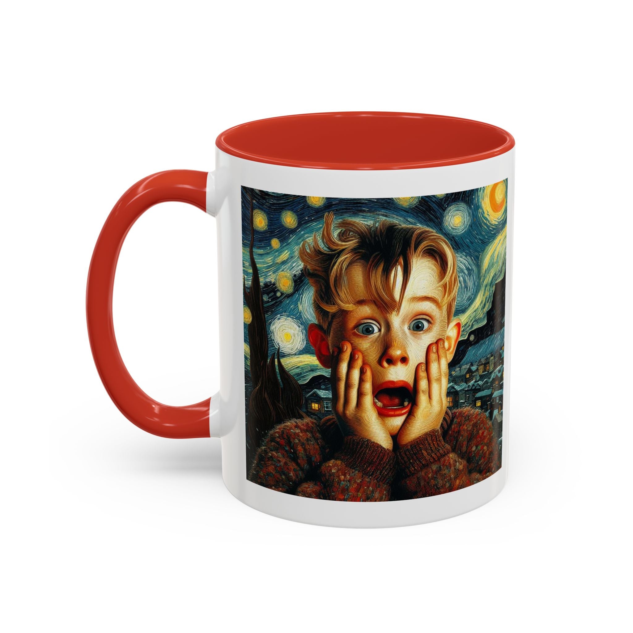 Home Alone Mug Kevin in Van Gogh Style Christmas New Year Funny Coffee Cup 2024