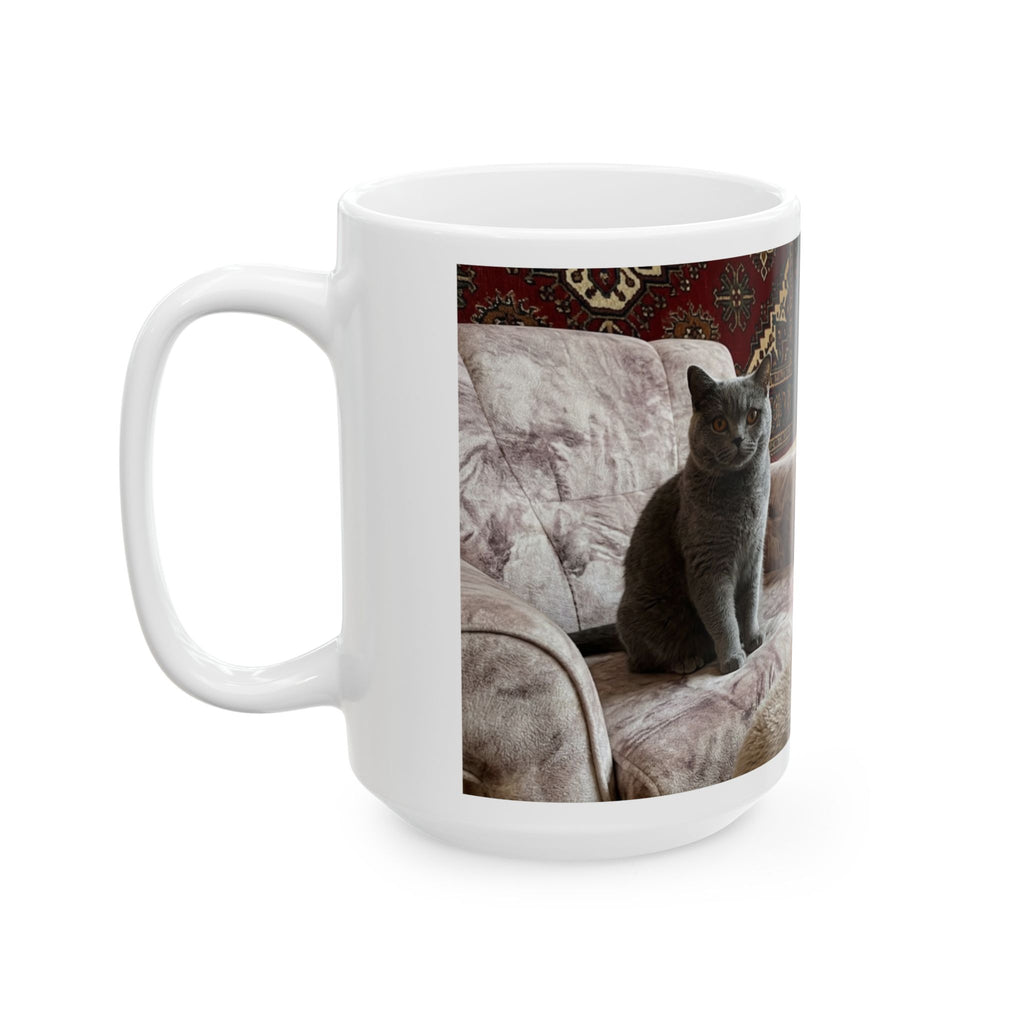 Funny British Shorthair Cat Mug Cute Detective Cat Coffee Cup Lover Gift Ceramic Mug 11oz 15oz Cats