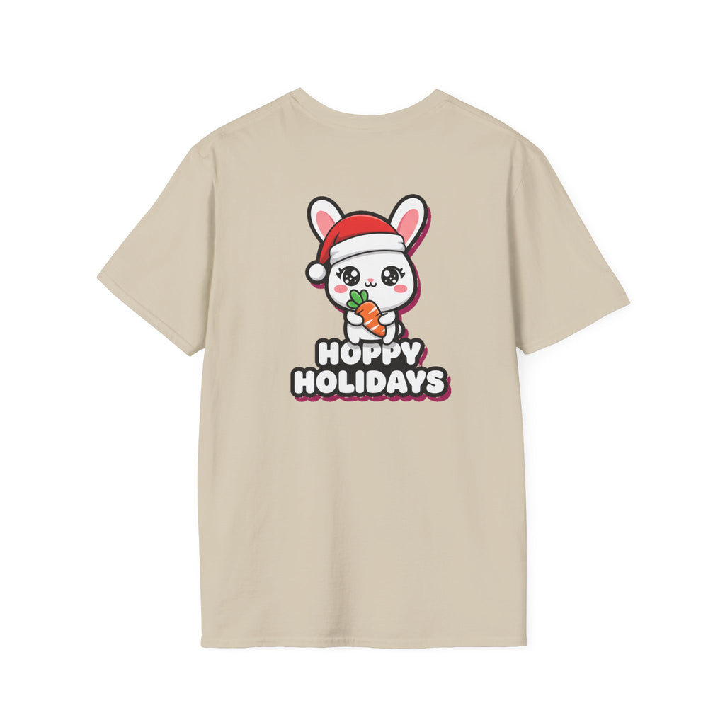 Cute Christmas Shirt Hoppy Holidays Funny Animal Unisex Softstyle Tee Christmas Gift