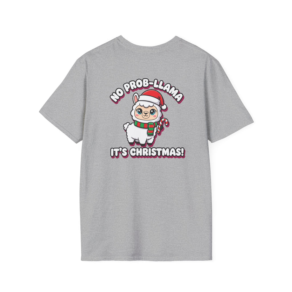 Cute Christmas Shirt No Prob Llama Its Christmas Funny Animal Unisex Softstyle Tee Christmas Gift