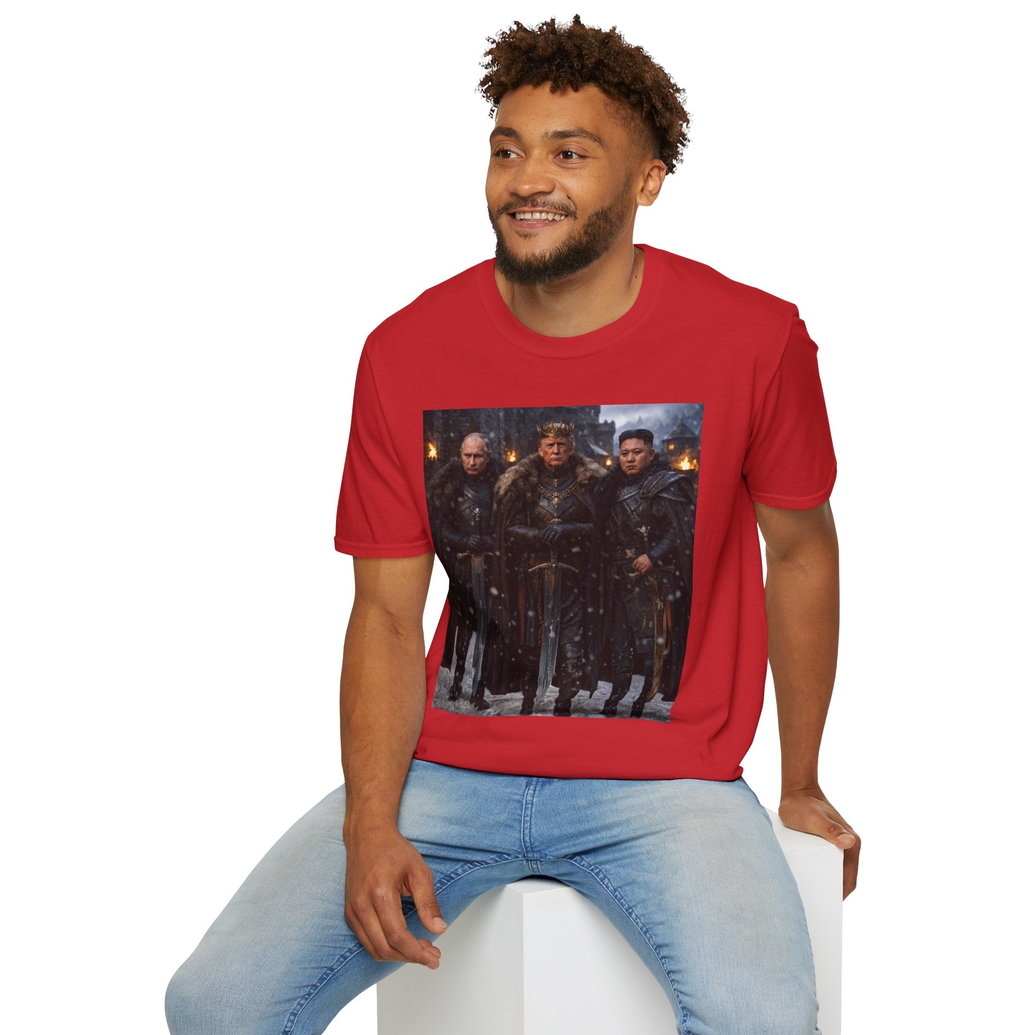 Funny Trump Putin Kim Jong Unique T-Shirt Artwork Throne Unisex Softstyle Tshirt
