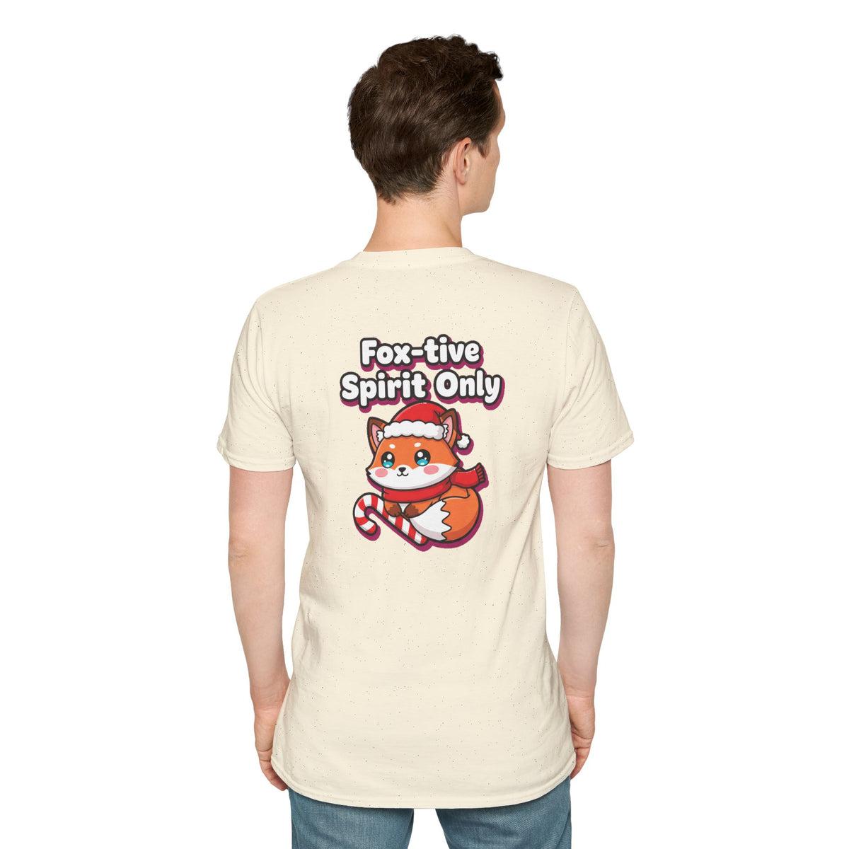 Cute Christmas Shirt Foxtive Spirit Only Funny Animal Unisex Softstyle Tee Christmas Gift