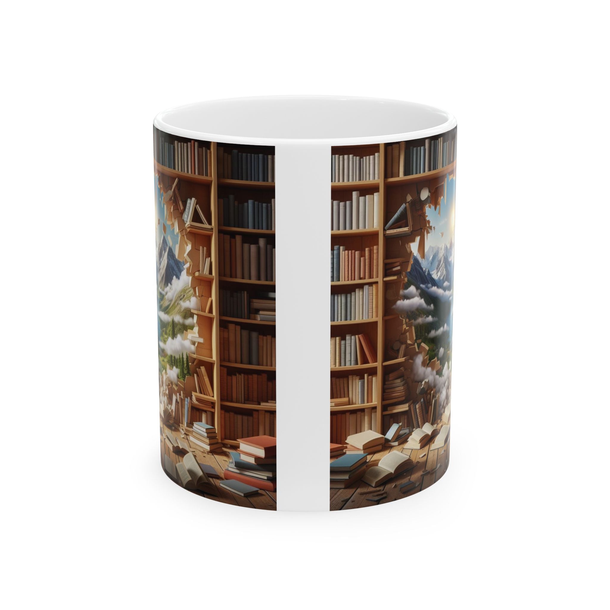 Creative 3D Library Bookshelf Mug Ceramic Mug Book Lovers Coffee Mug Gifts Funny