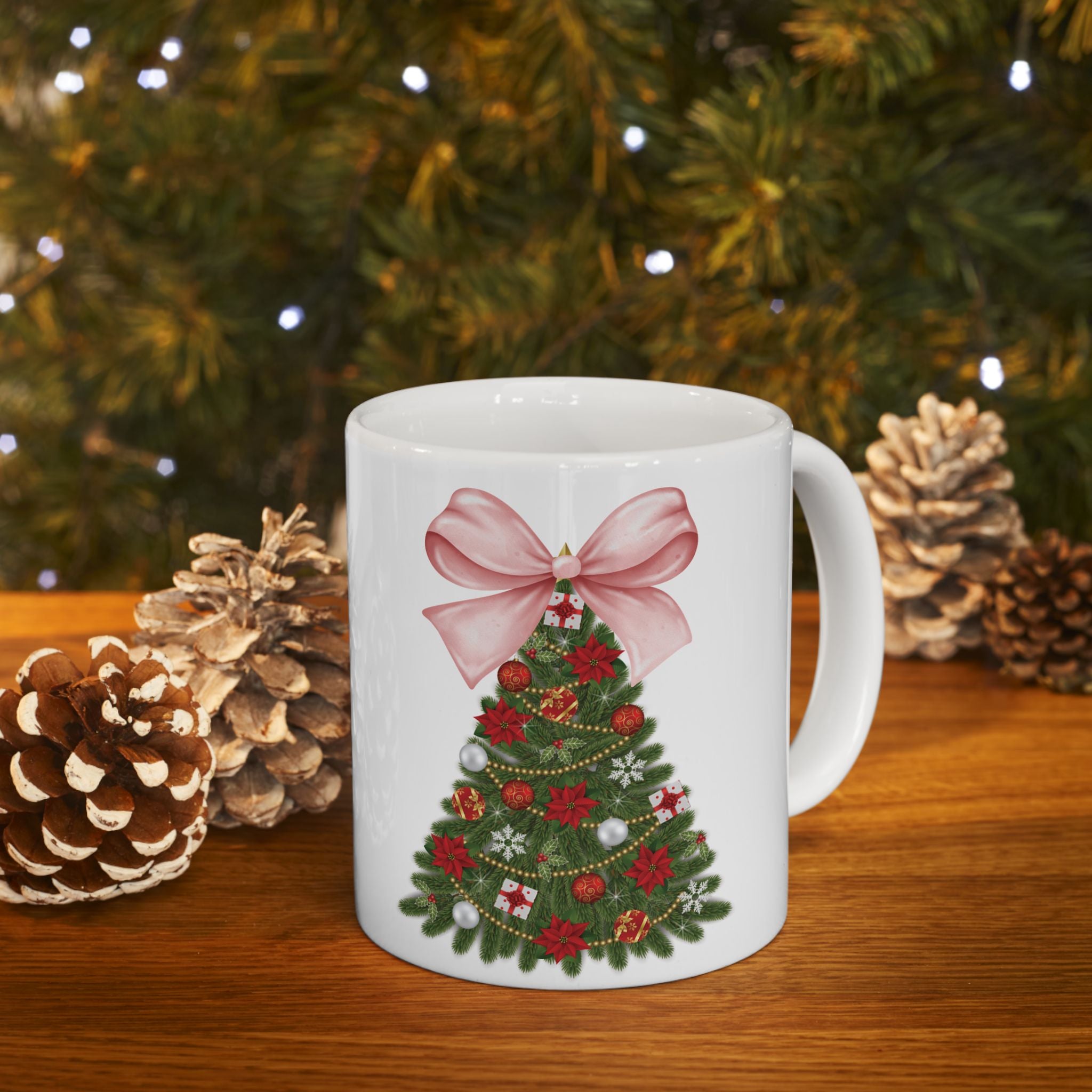 Pink Christmas Mug Christmas Tree Mug Cute Christmas Coffee Cup Funny Cute Gift 2026
