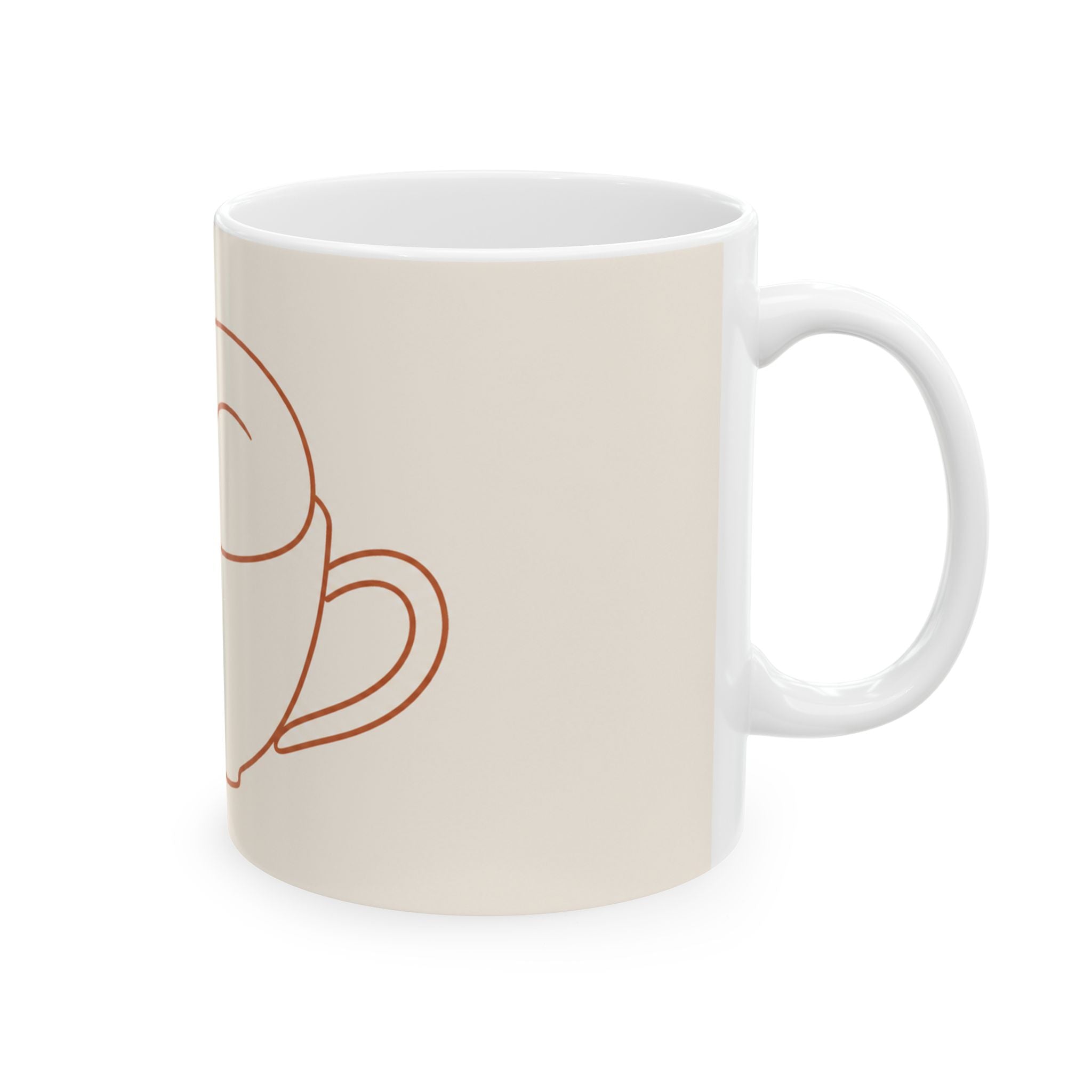 Cat Mom Coffee Mug Minimalist Line Art Cat Lover Gift Ceramic Cup 11oz Tea Cup Animal Lover Mothers Best Gift