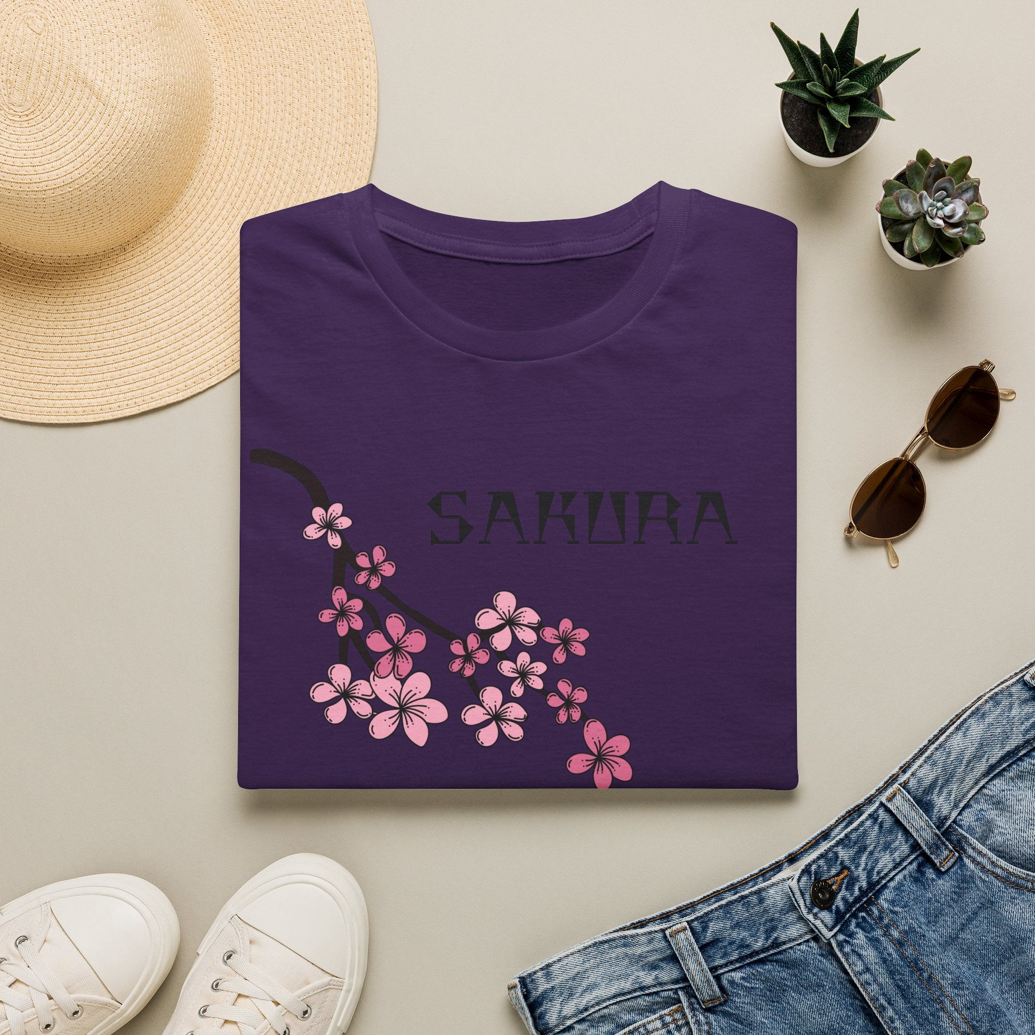 Sakura T-Shirt Japanese Art Shirt Unisex Softstyle Cherry Blossom Flower T-shirt